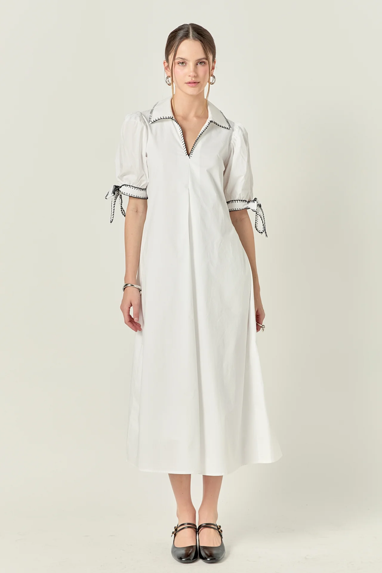 Stitch Detailed Midi Dress - Image 44