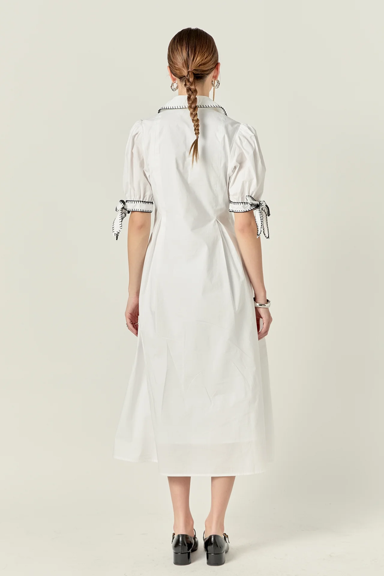 Stitch Detailed Midi Dress - Image 47