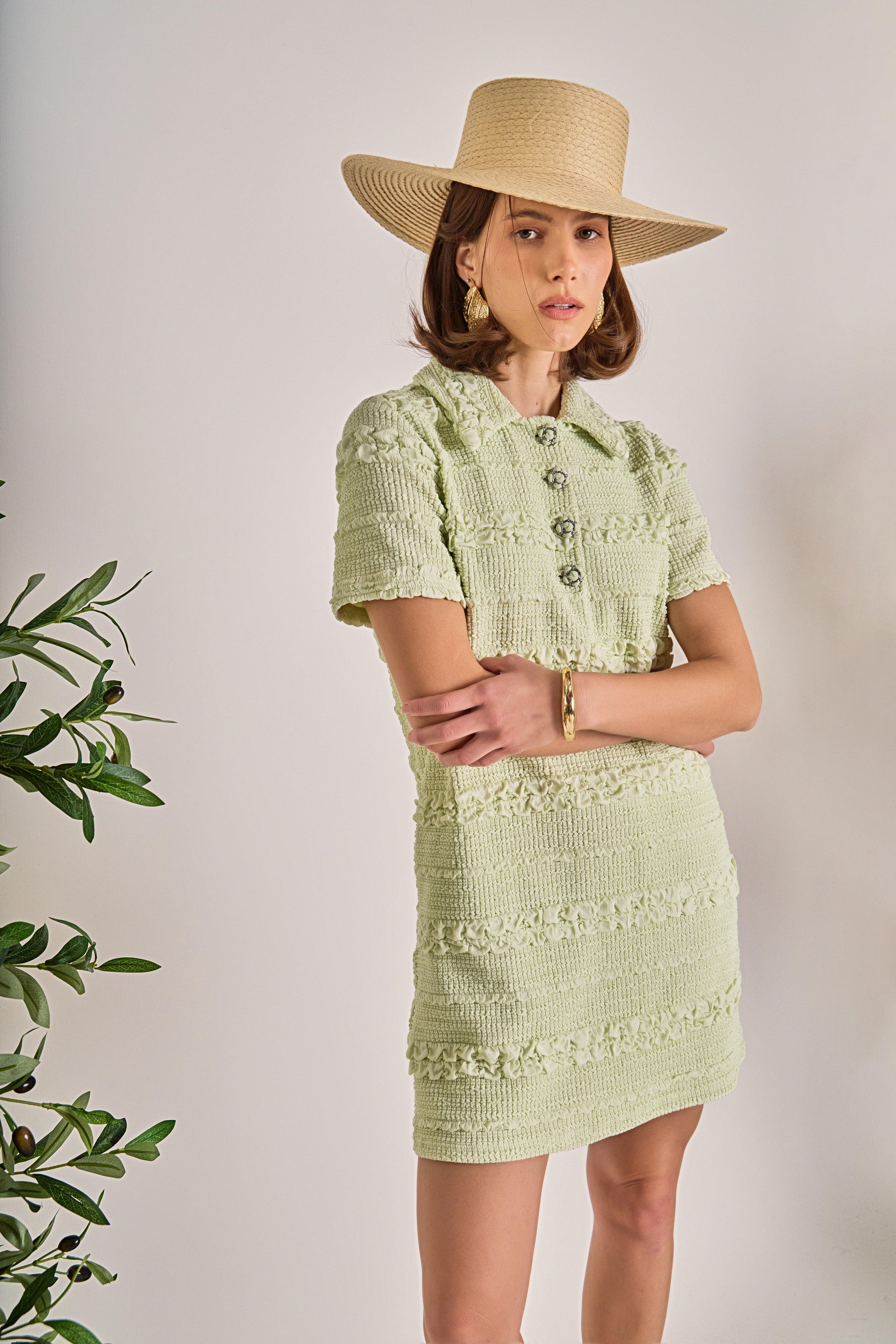 Textured Mini Dress - Image 13