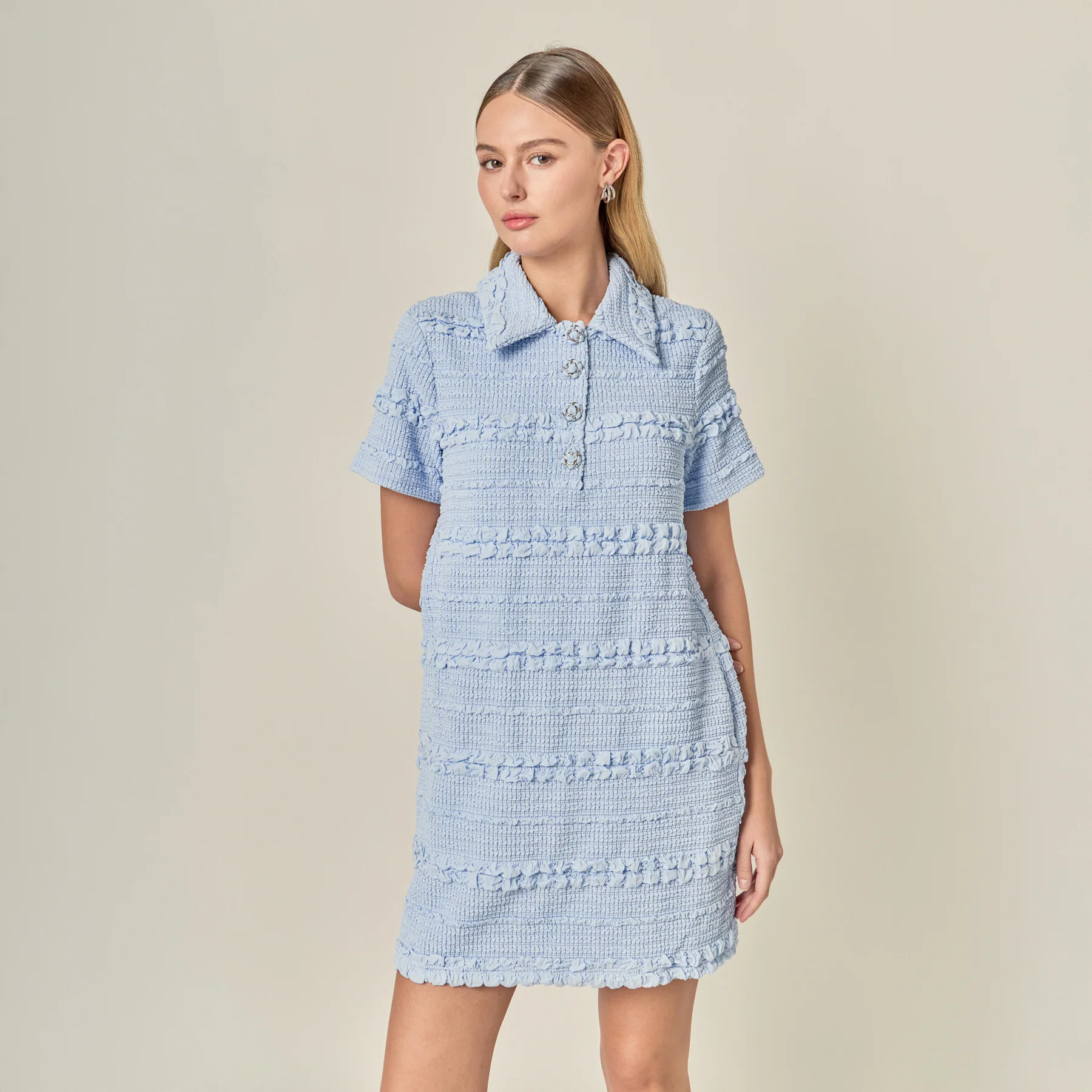 Textured Mini Dress - Image 23