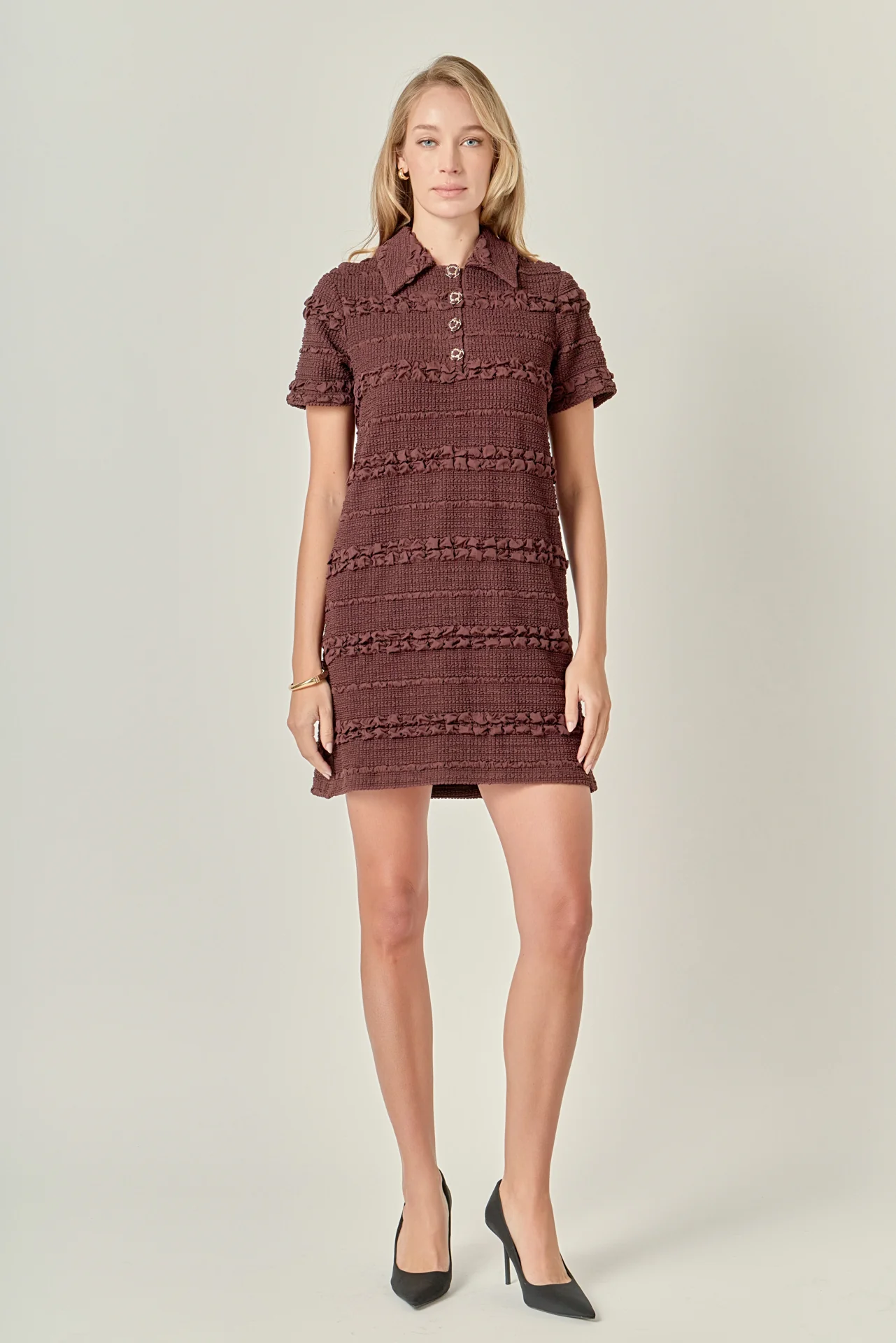 Textured Mini Dress - Image 24
