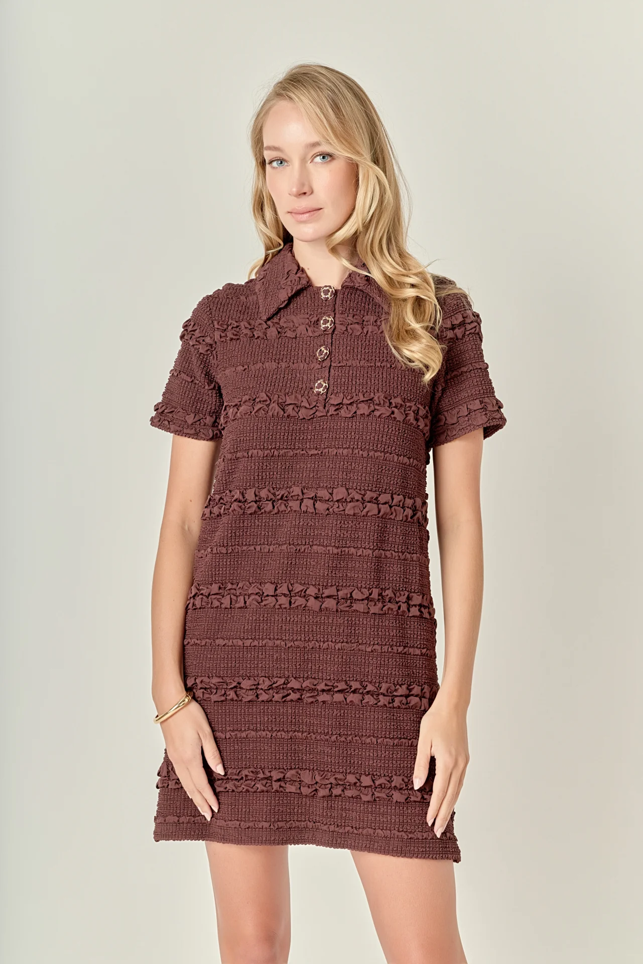 Textured Mini Dress - Image 28