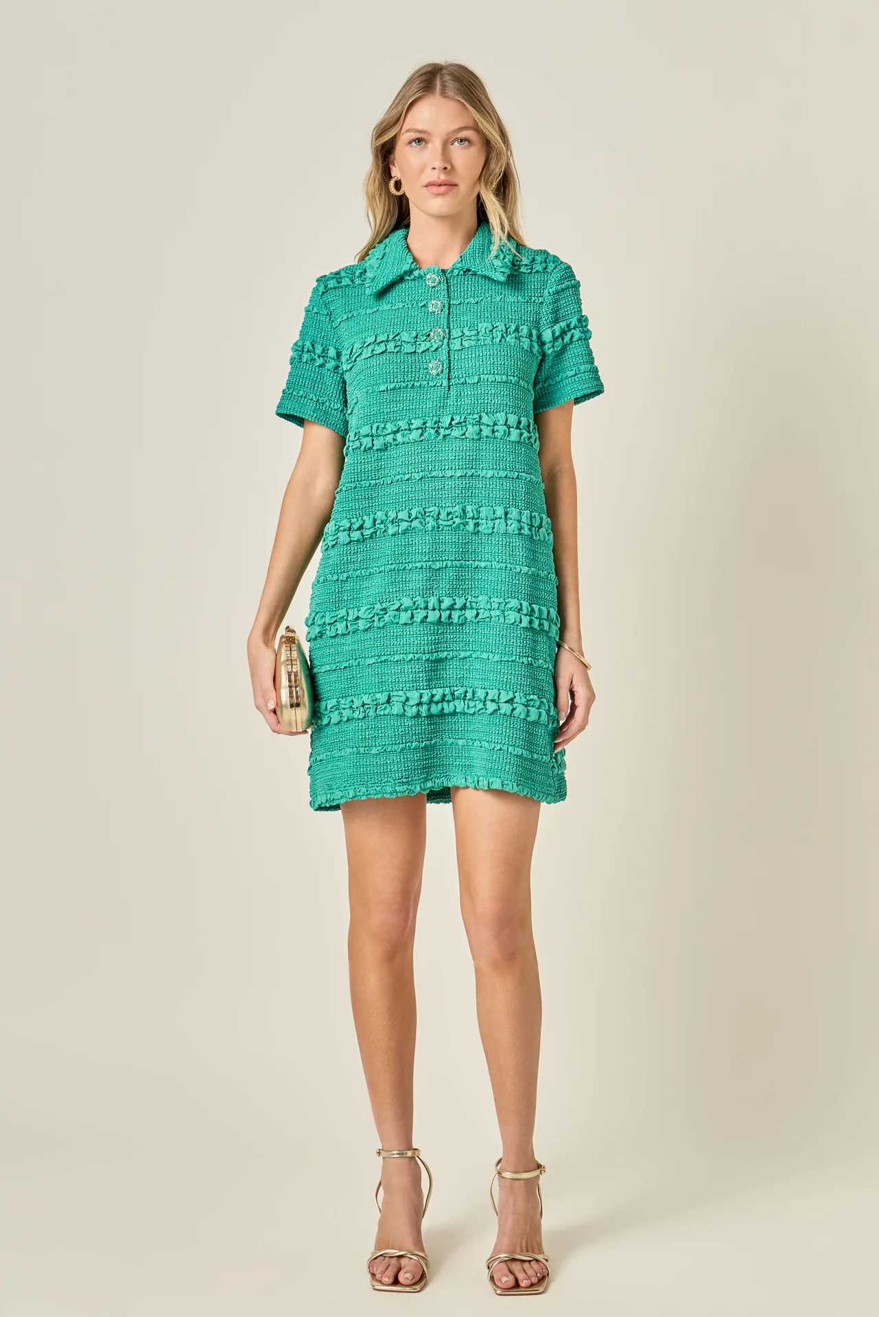 Textured Mini Dress - Image 7