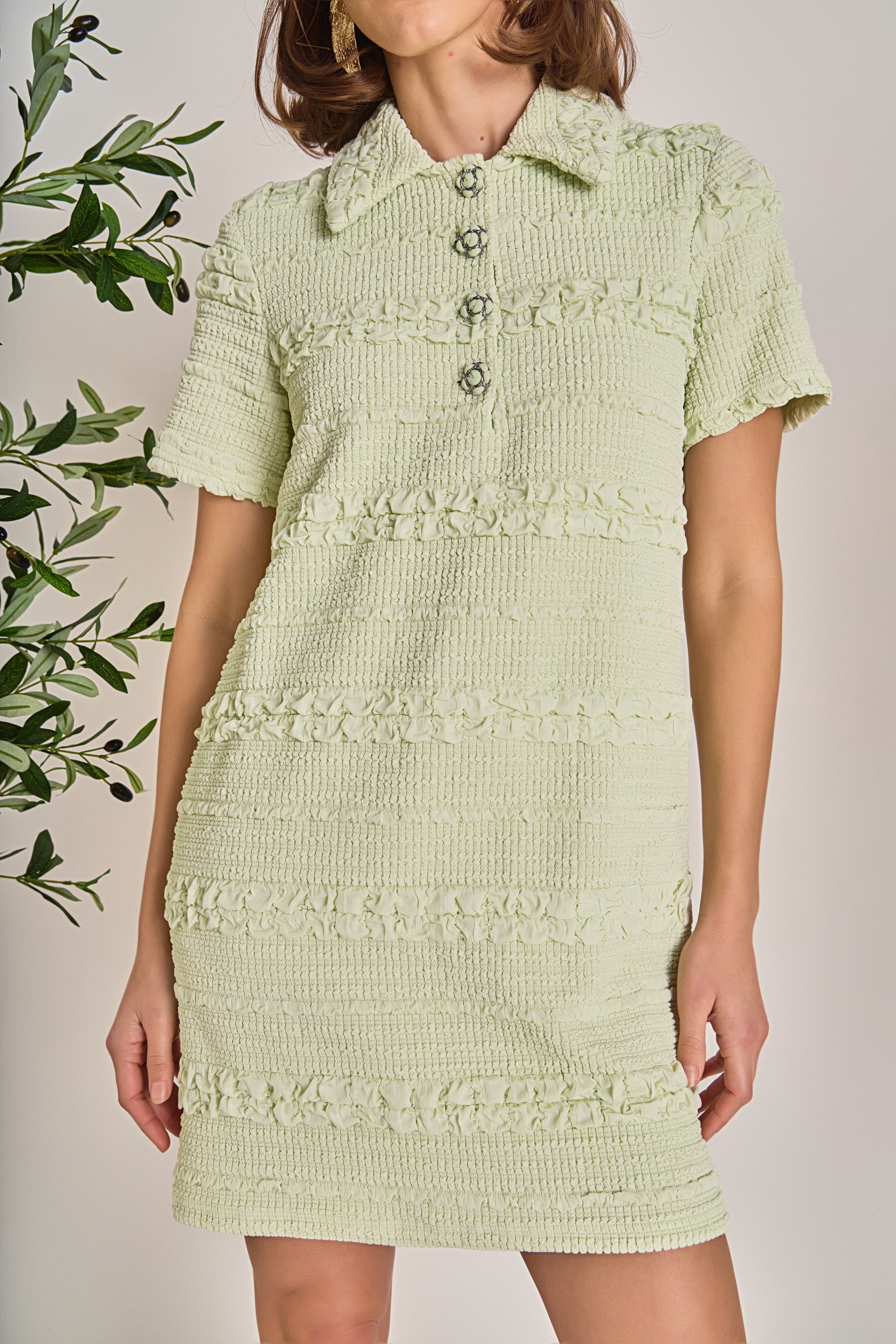 Textured Mini Dress - Image 9