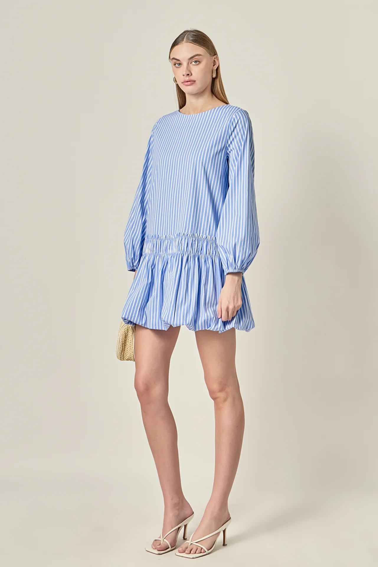 Francine Striped Balloon Mini Dress - Image 5