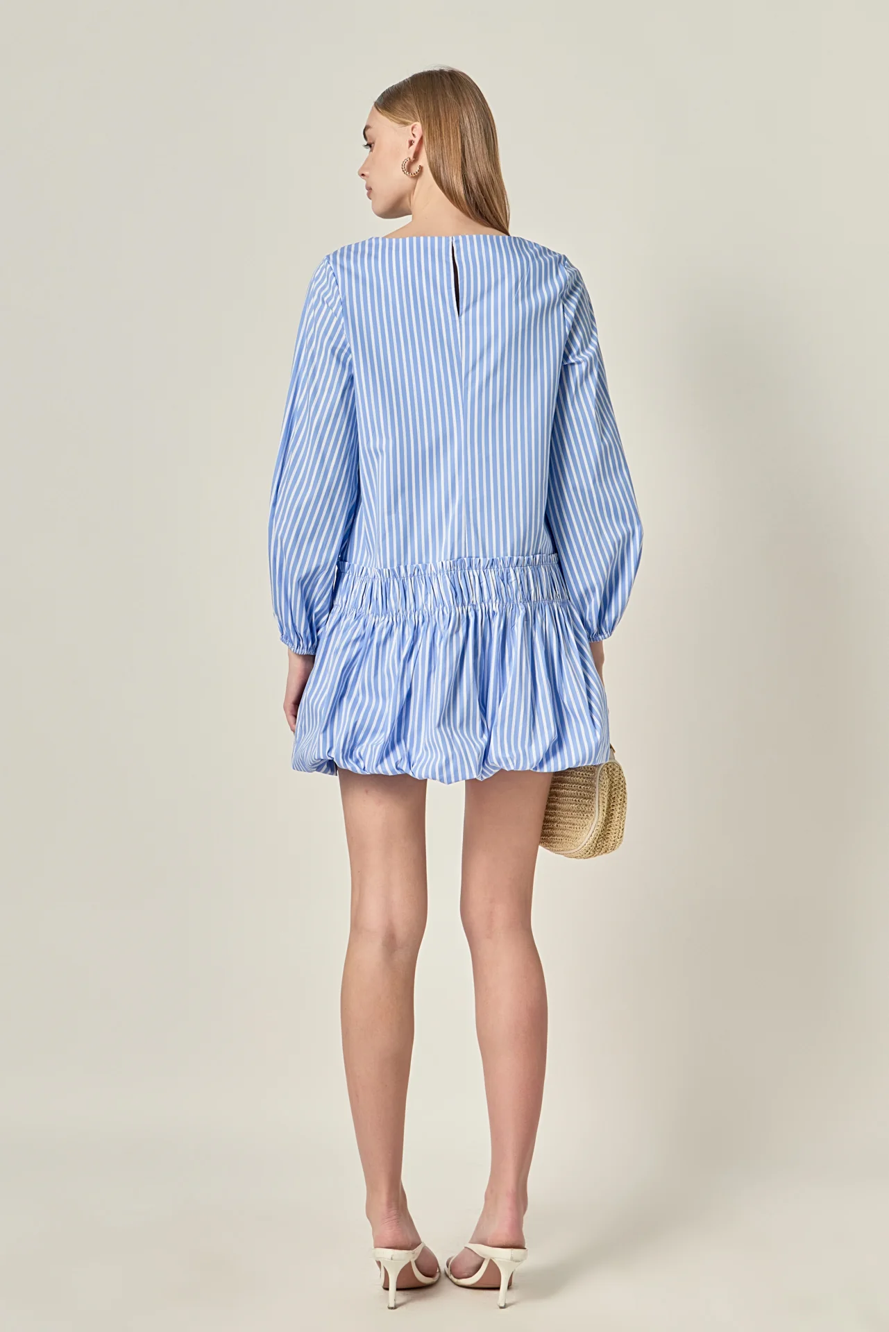 Francine Striped Balloon Mini Dress - Image 6