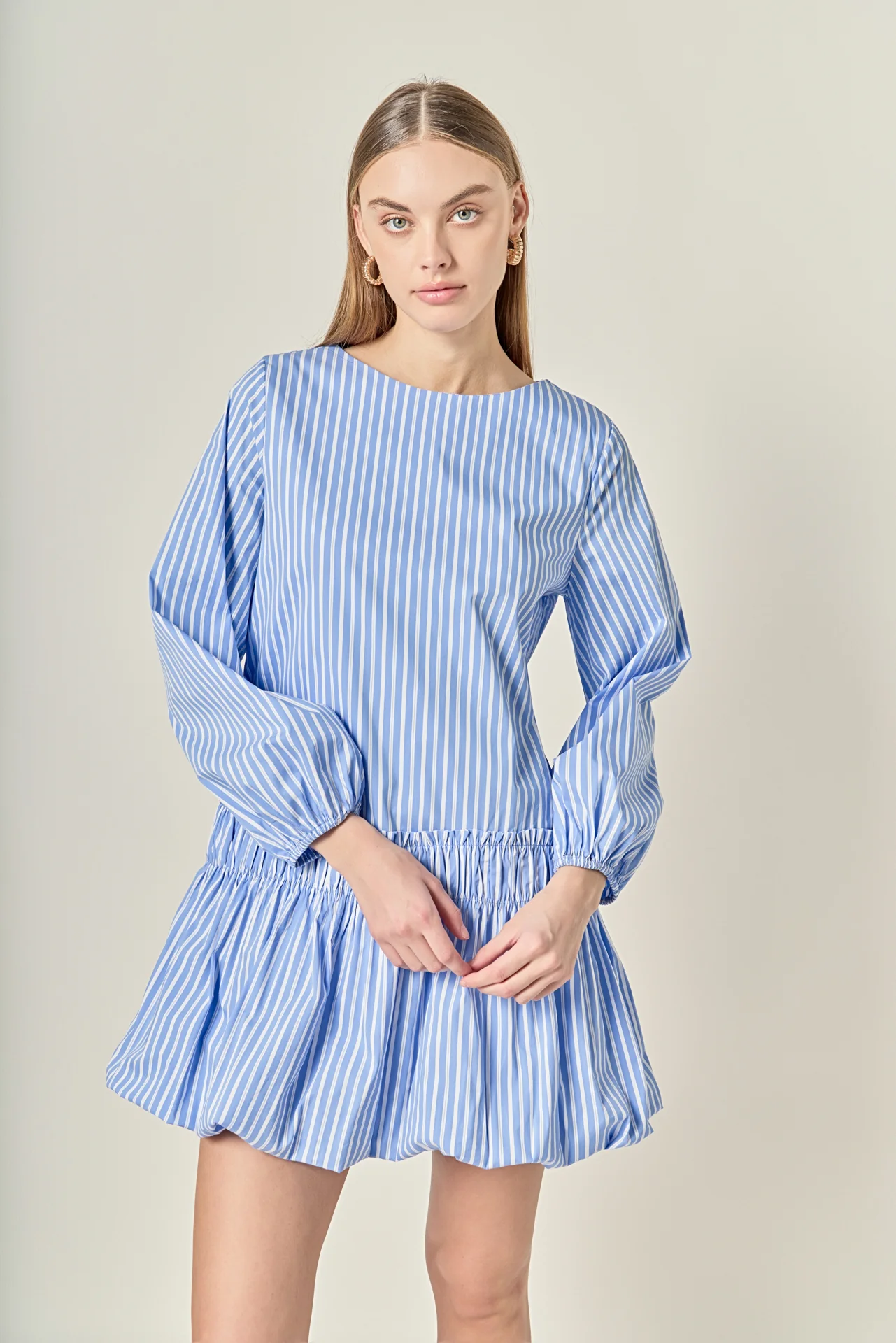 Francine Striped Balloon Mini Dress - Image 7