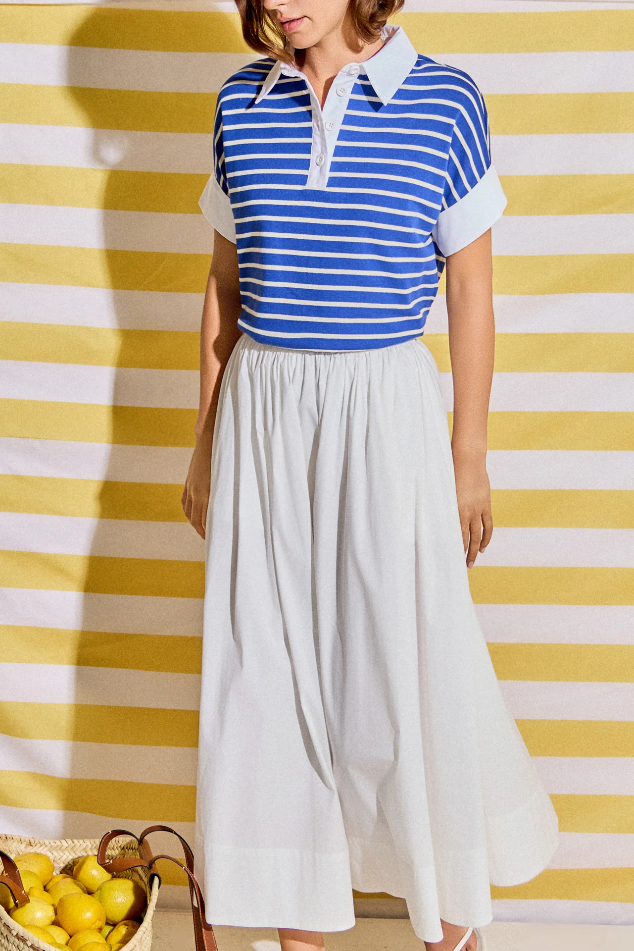 Classic Striped Polo Sweatshirt - Image 2