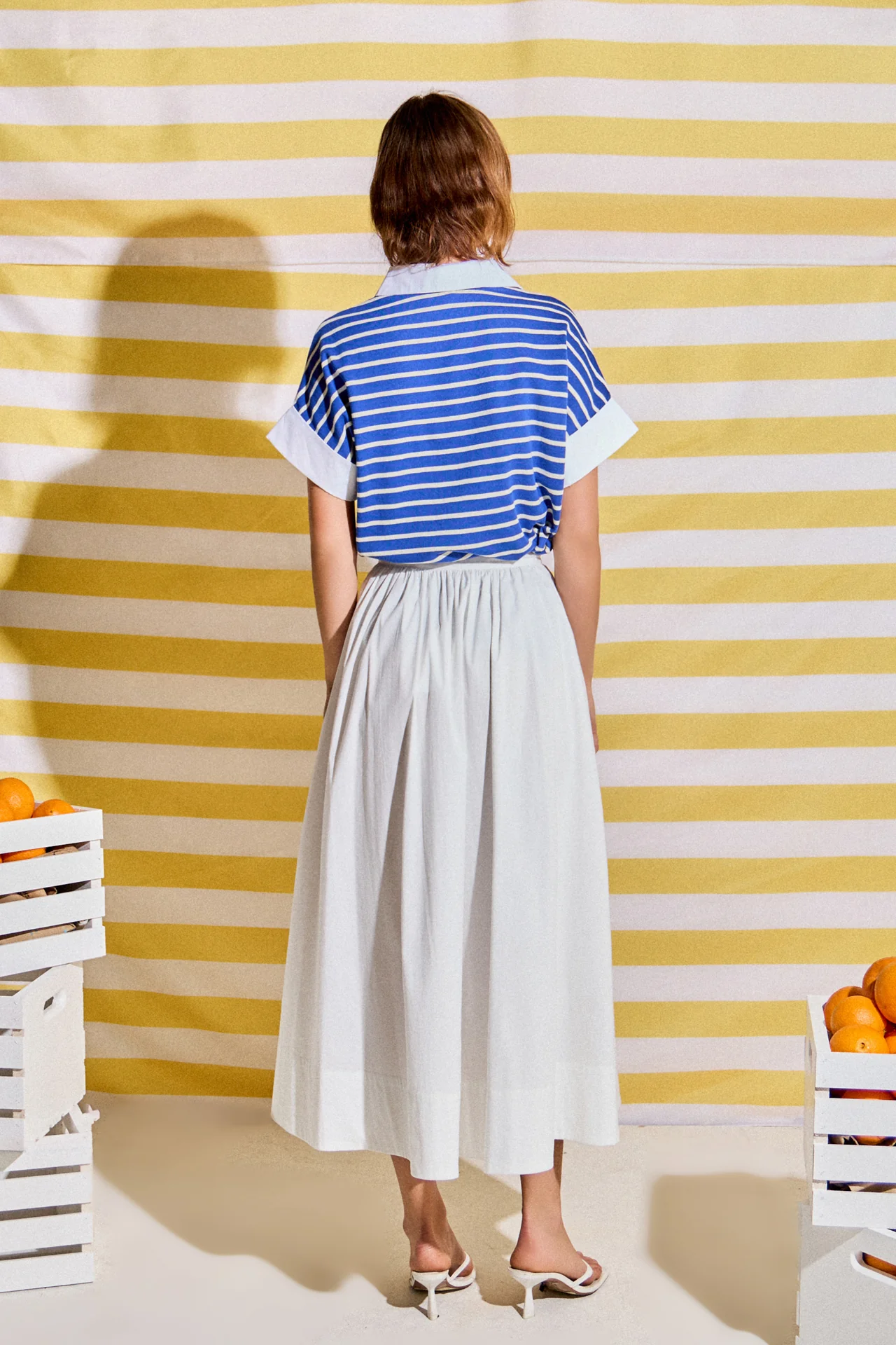 Classic Striped Polo Sweatshirt - Image 4