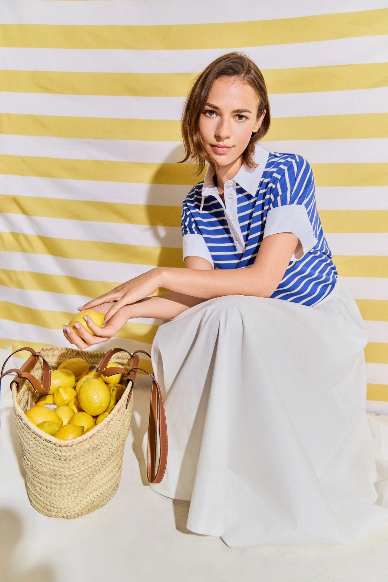 Classic Striped Polo Sweatshirt - Image 5
