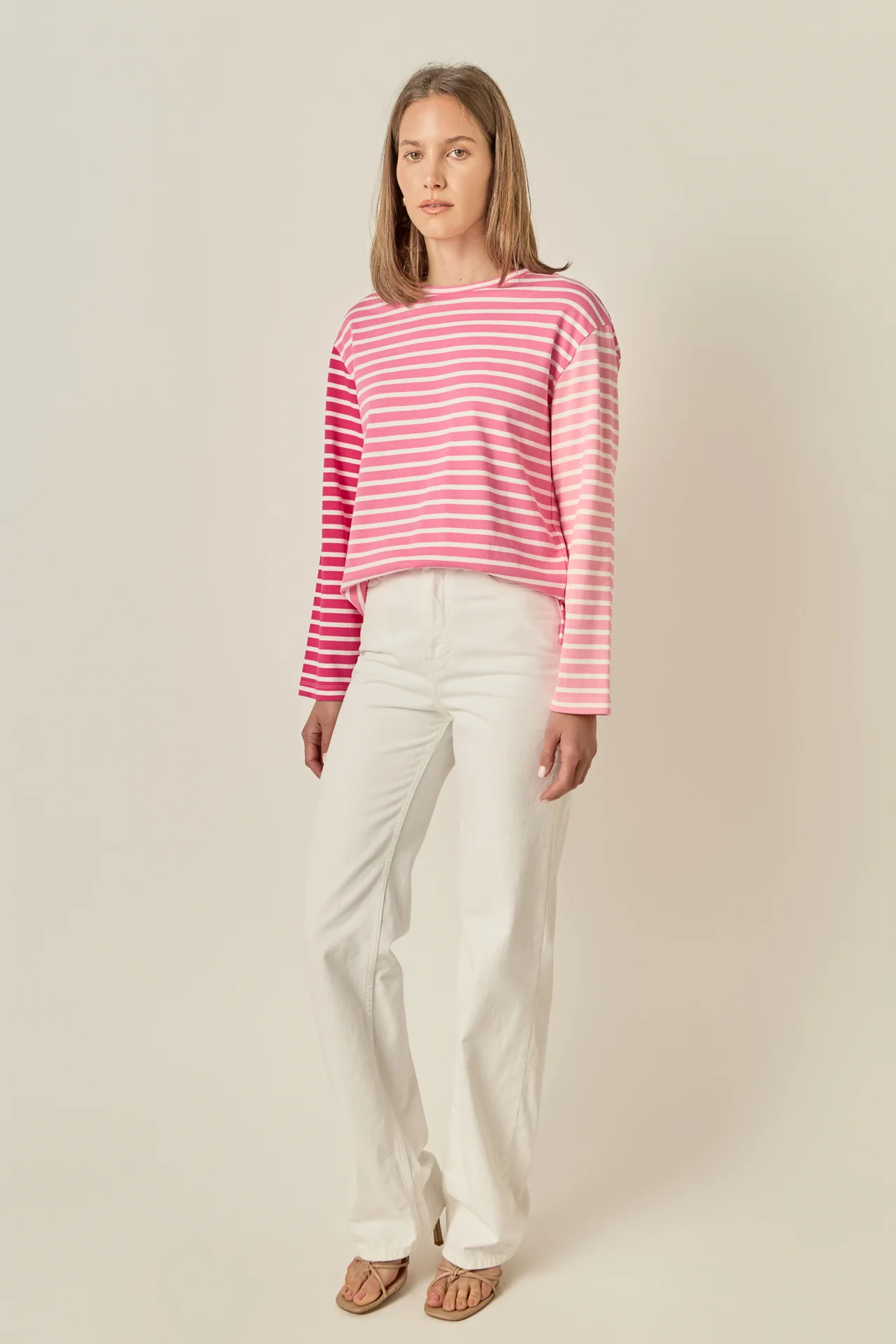 Stripe Colorblock Long Sleeve Tee - Image 3