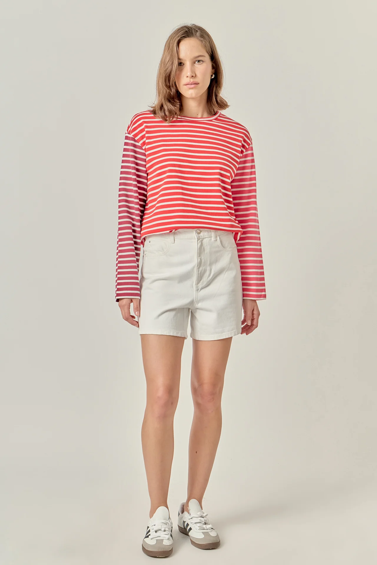 Stripe Colorblock Long Sleeve Tee - Image 7