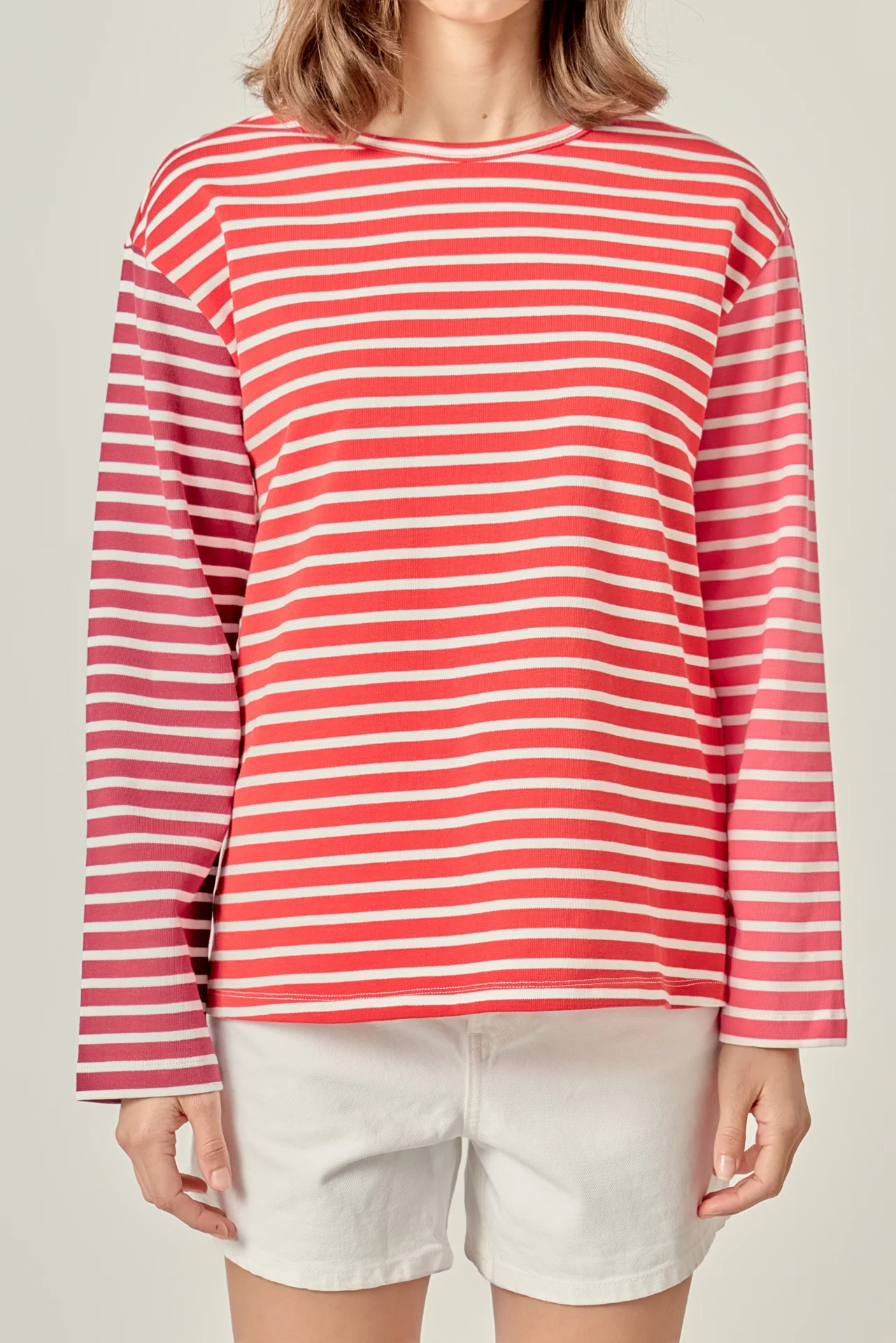 Stripe Colorblock Long Sleeve Tee - Image 8