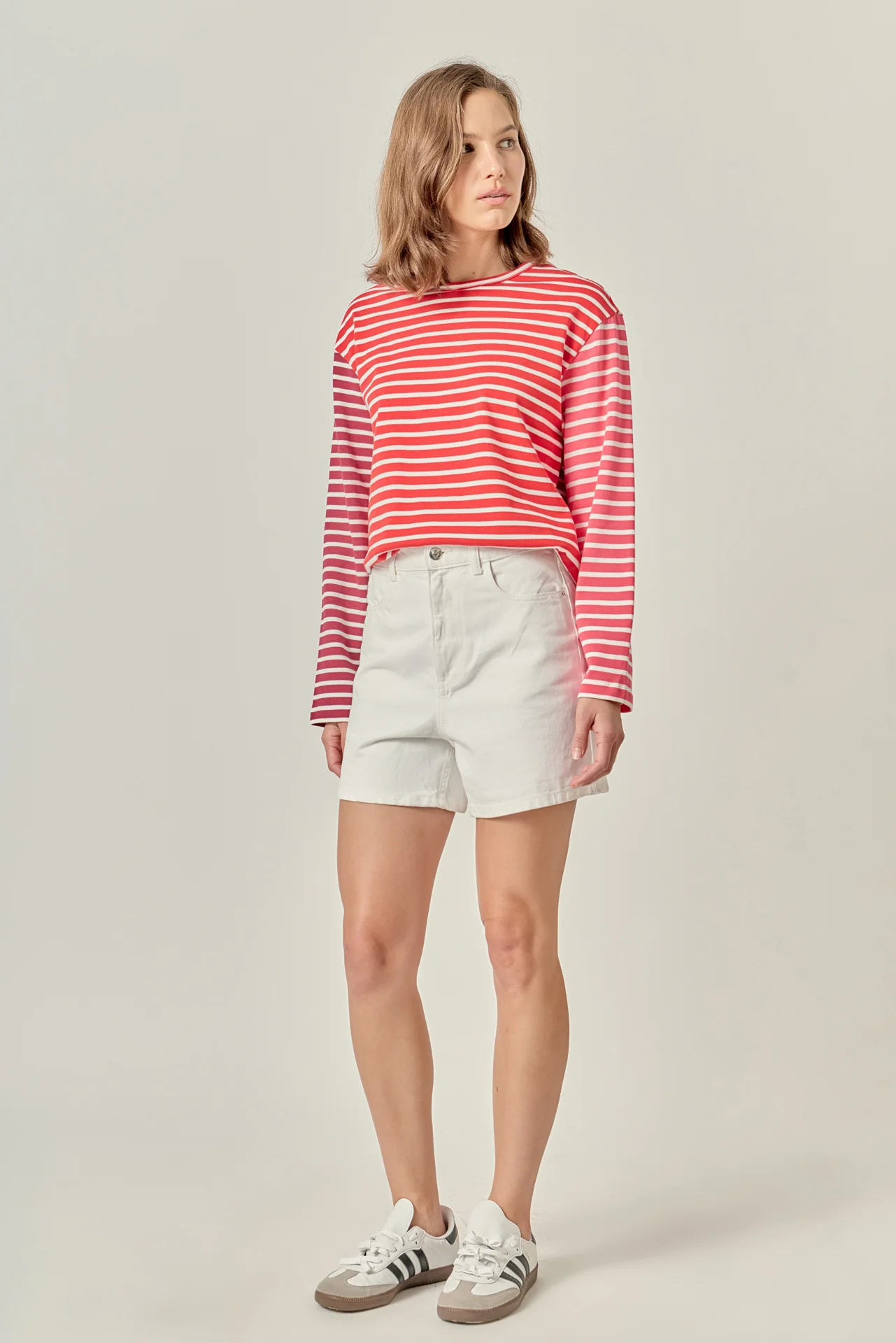 Stripe Colorblock Long Sleeve Tee - Image 9