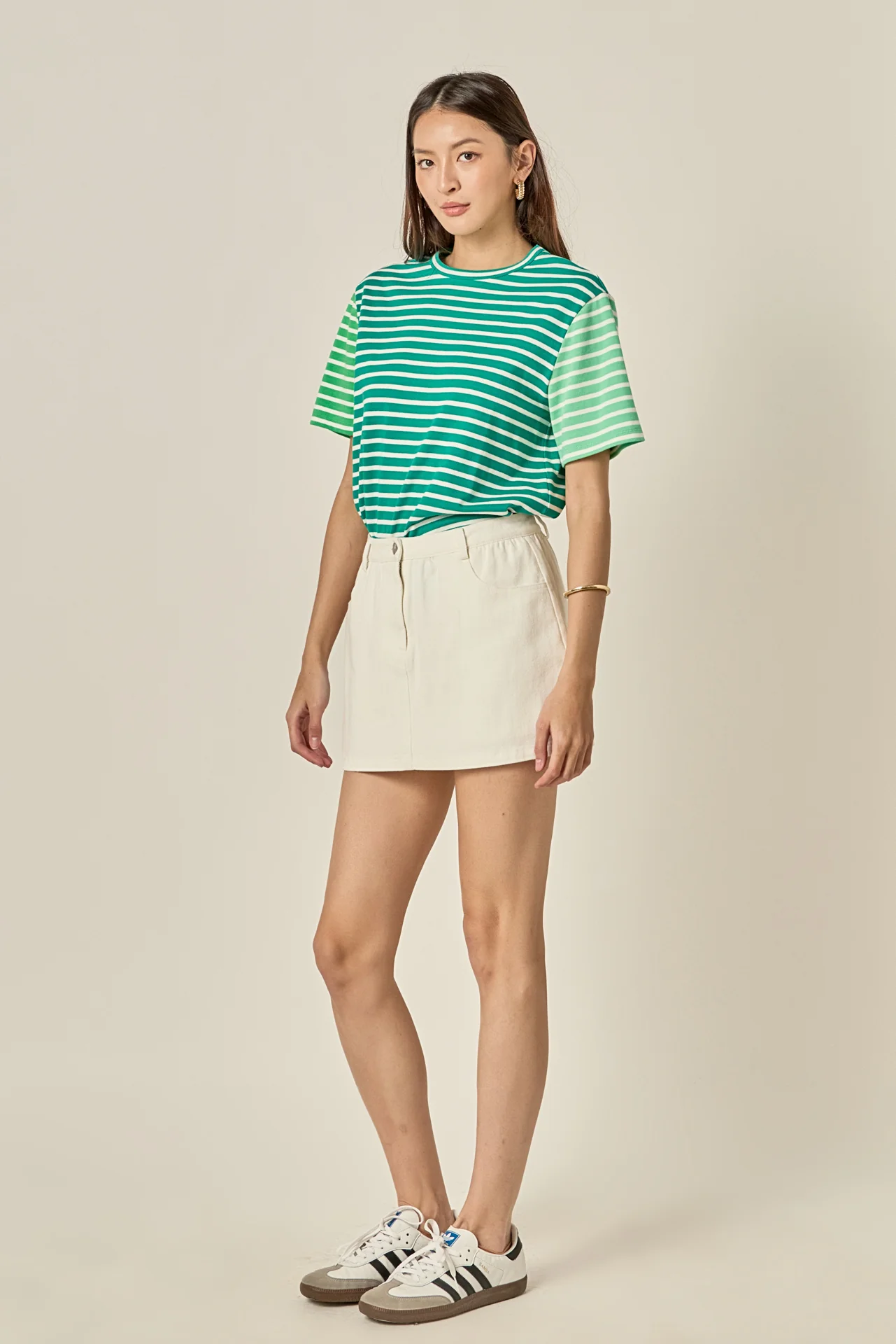 Stripe Color Block Short Sleeve Shirt - Image 3