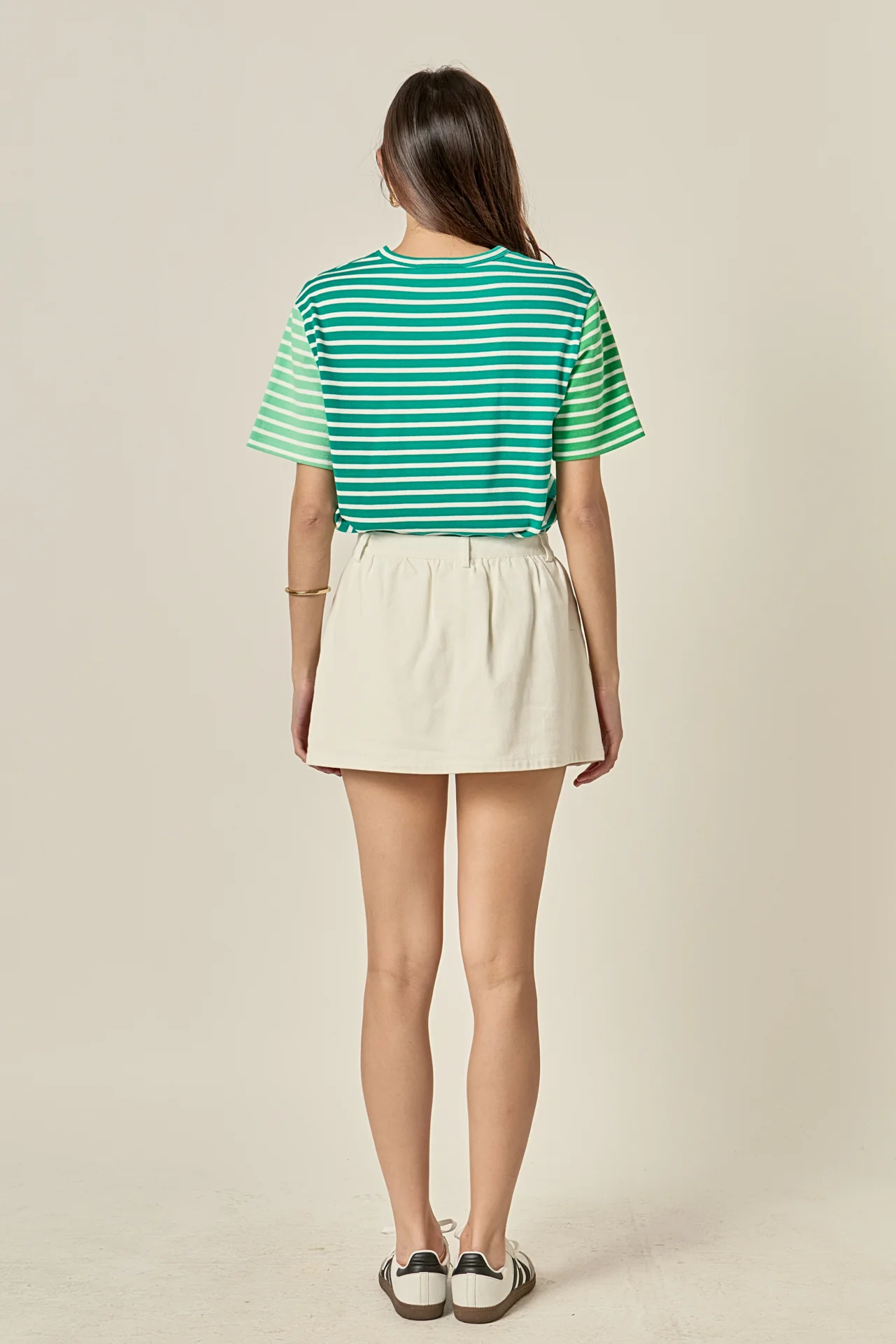 Stripe Color Block Short Sleeve Shirt - Image 4