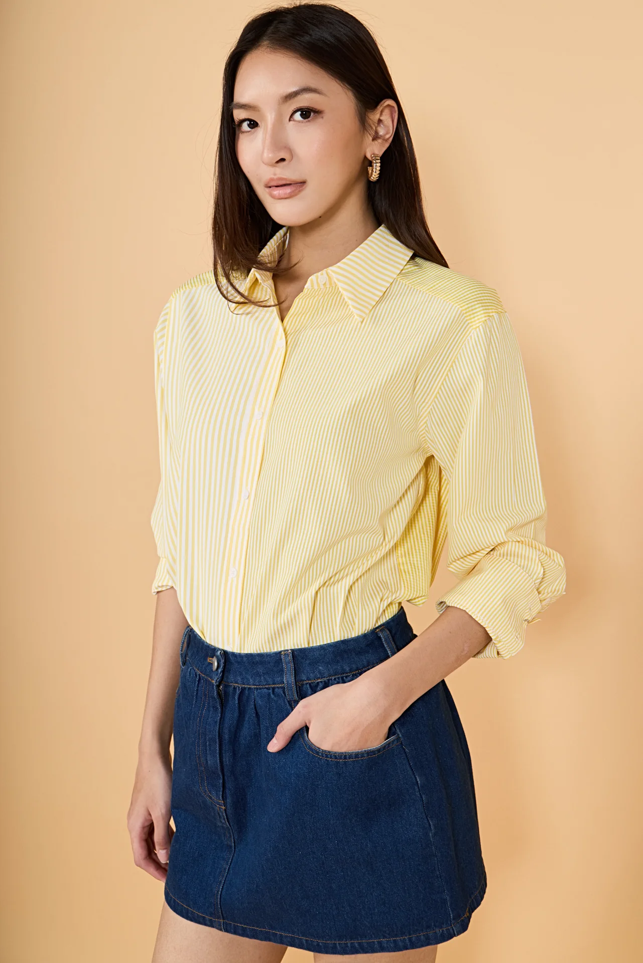 Essential Stripe Collared Shirt - Image 5