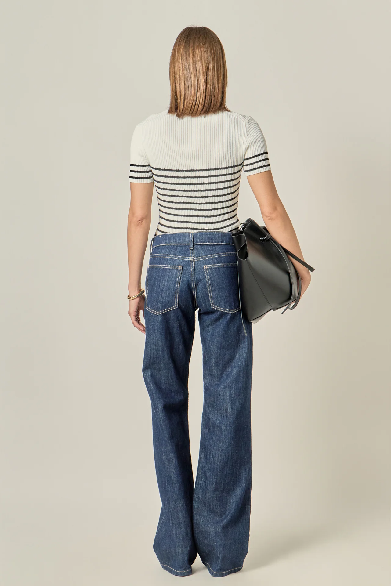 Stripe Fitted Knit Top - Image 5