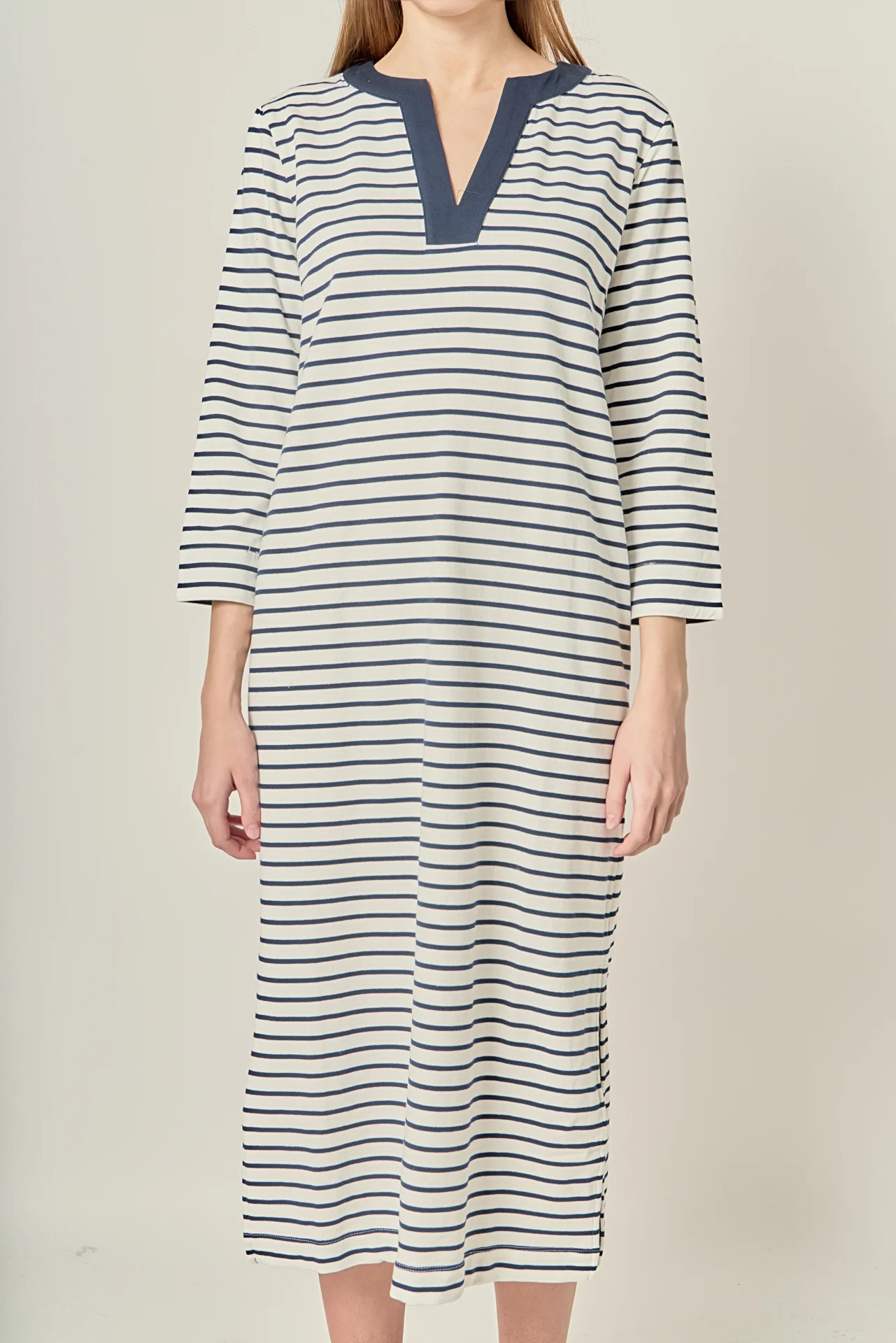 Stripe Jersey Midi Dress - Image 2