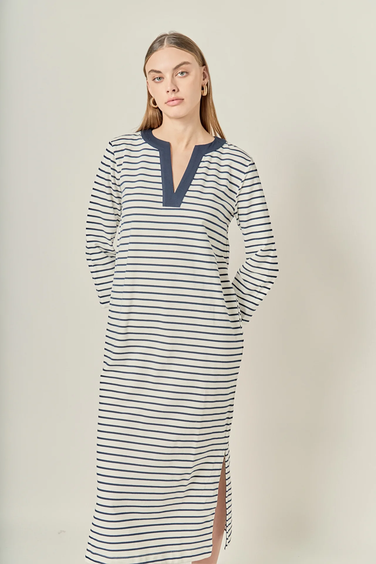 Stripe Jersey Midi Dress - Image 5