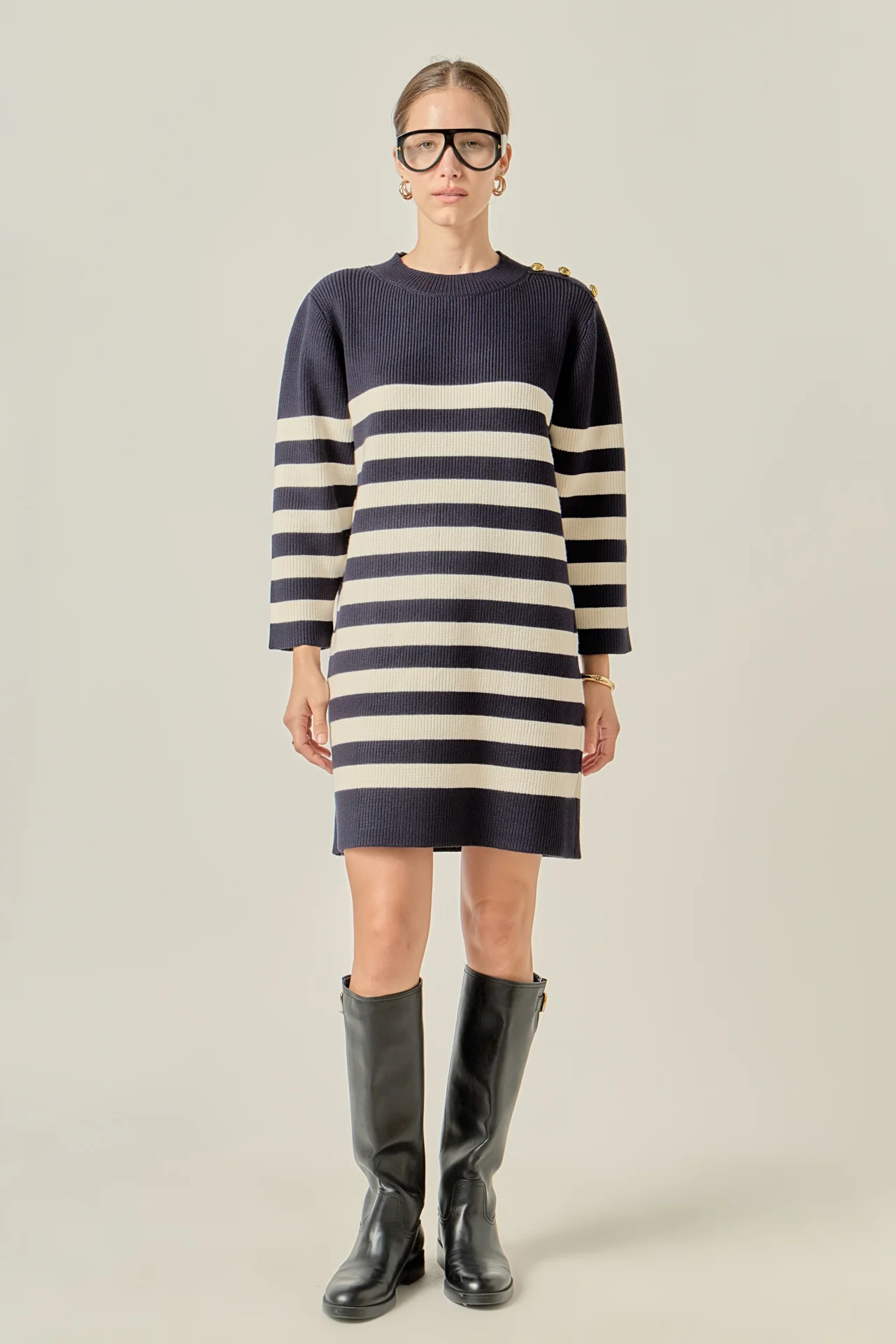 Stripe Knit Dress - Image 3