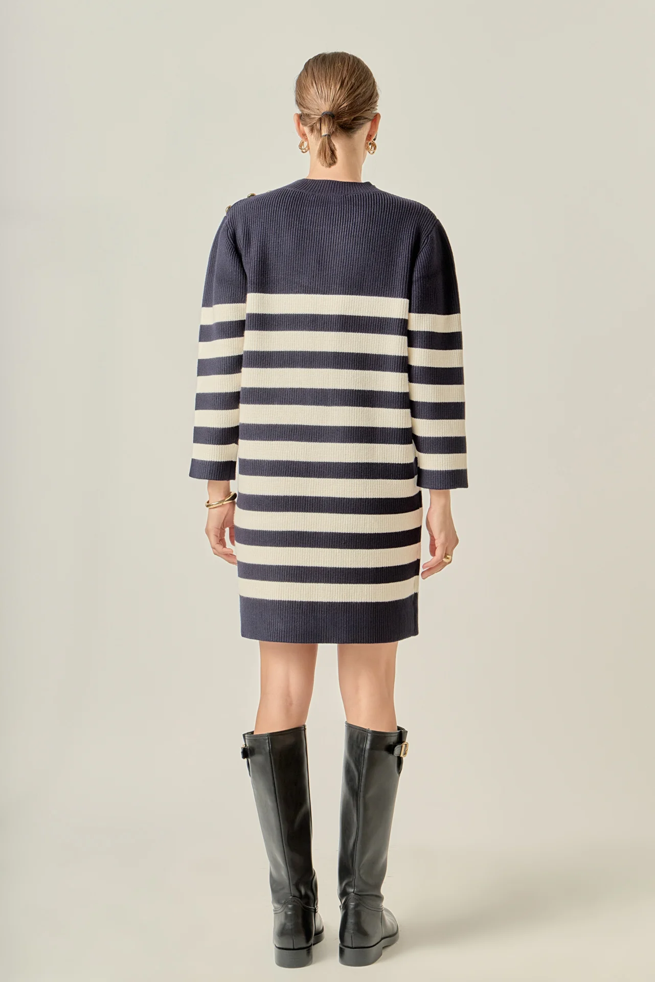 Stripe Knit Dress - Image 4