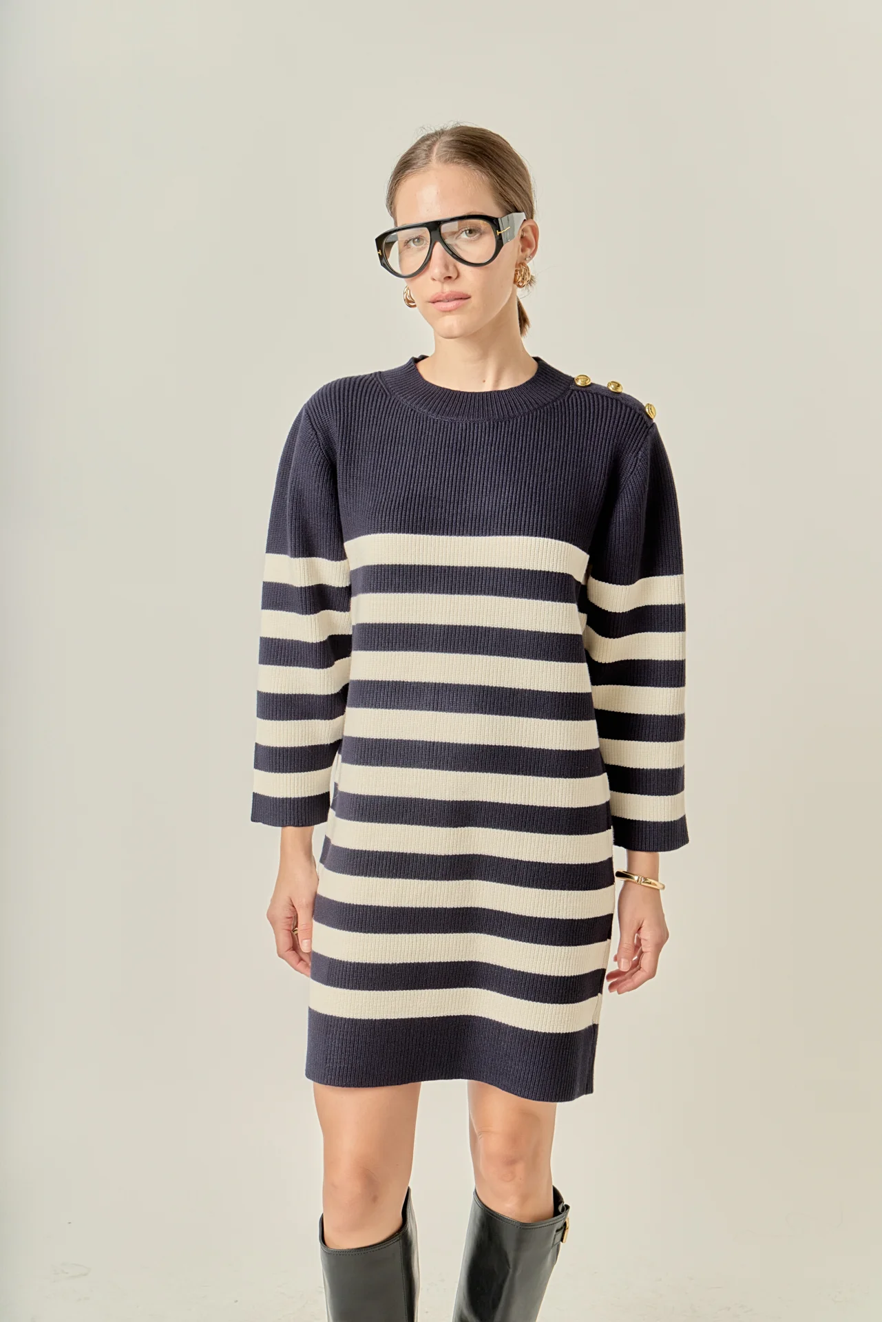 Stripe Knit Dress - Image 5