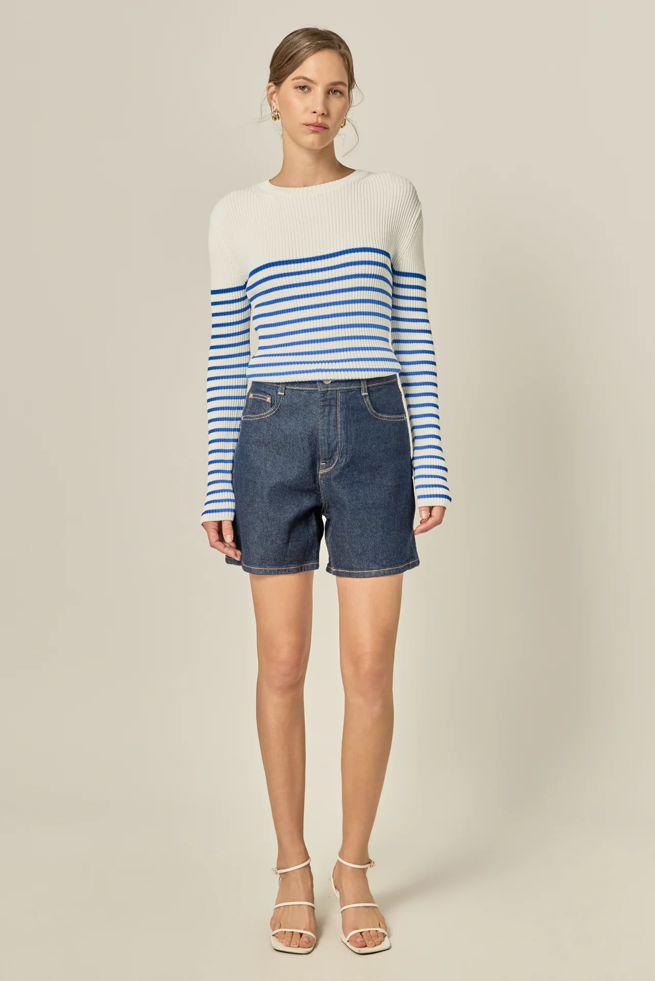 Stripe Long Sleeve Knit Top - Image 6