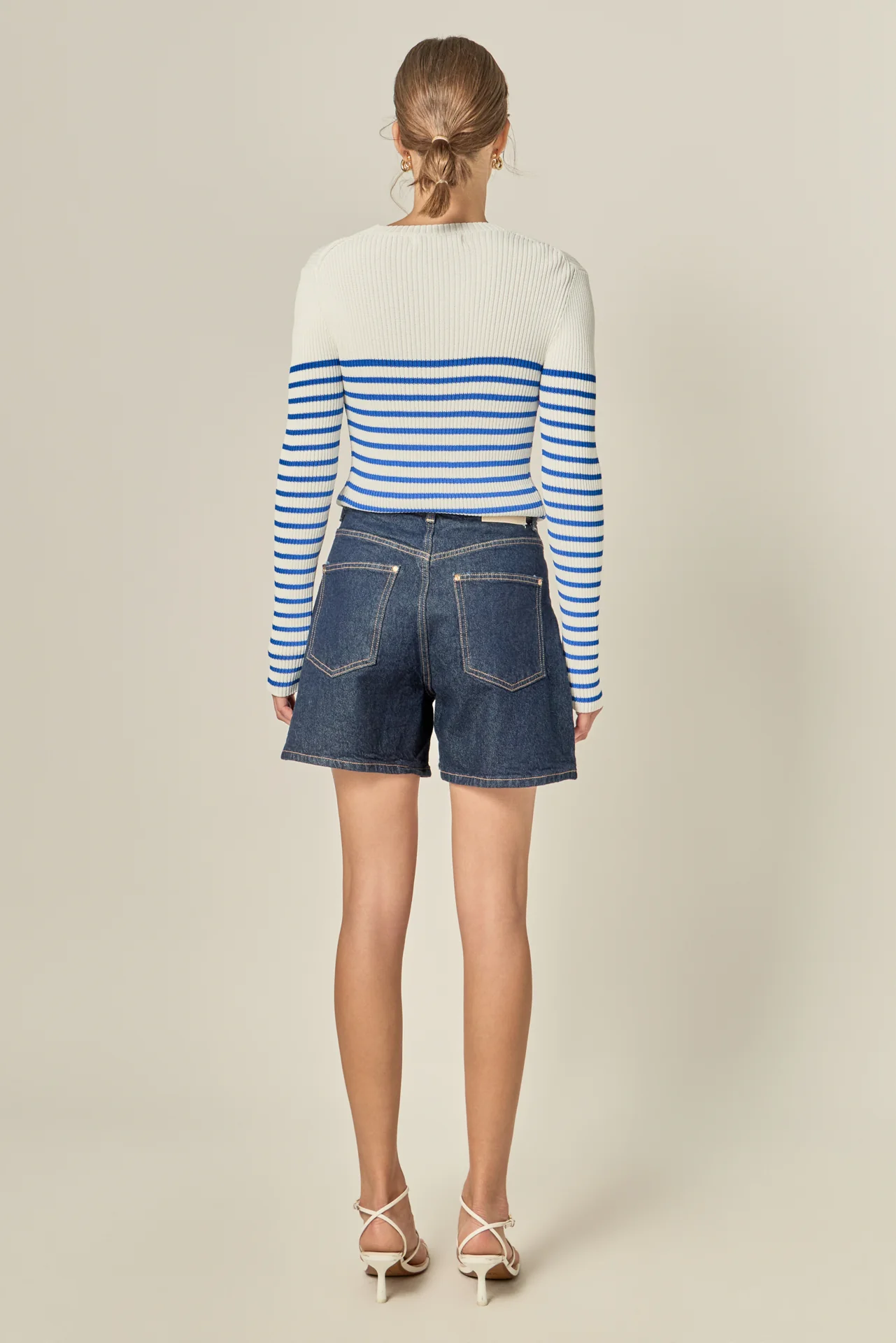 Stripe Long Sleeve Knit Top - Image 9