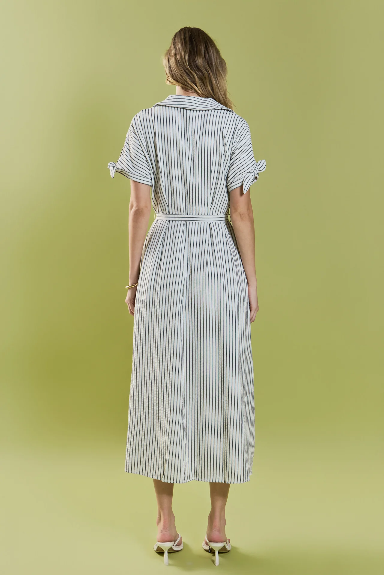 Pinstripe Polished Shirt Dress - Image 5