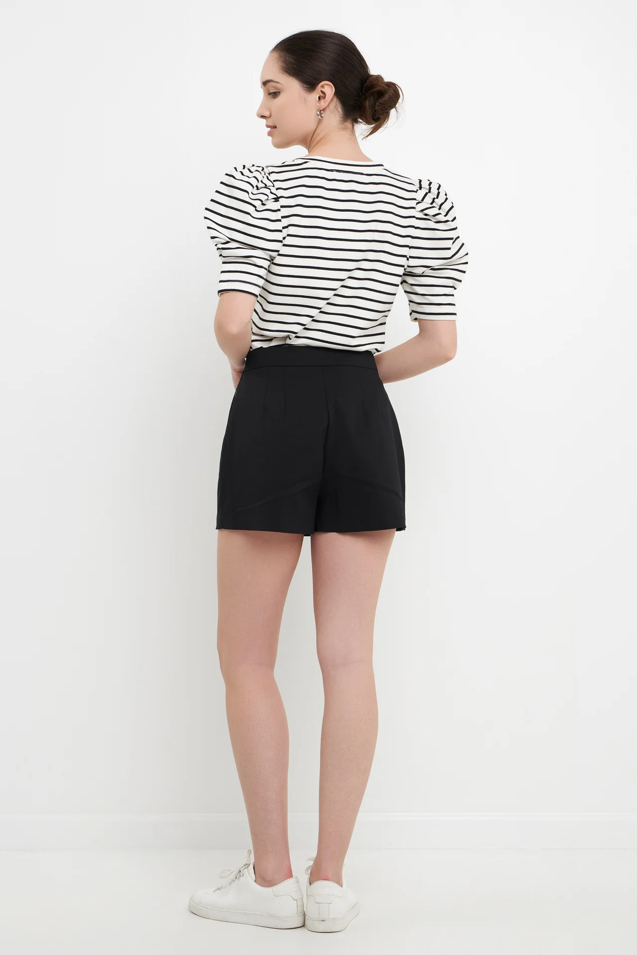 Stripe Pleated Puff Sleeve Top - Image 9