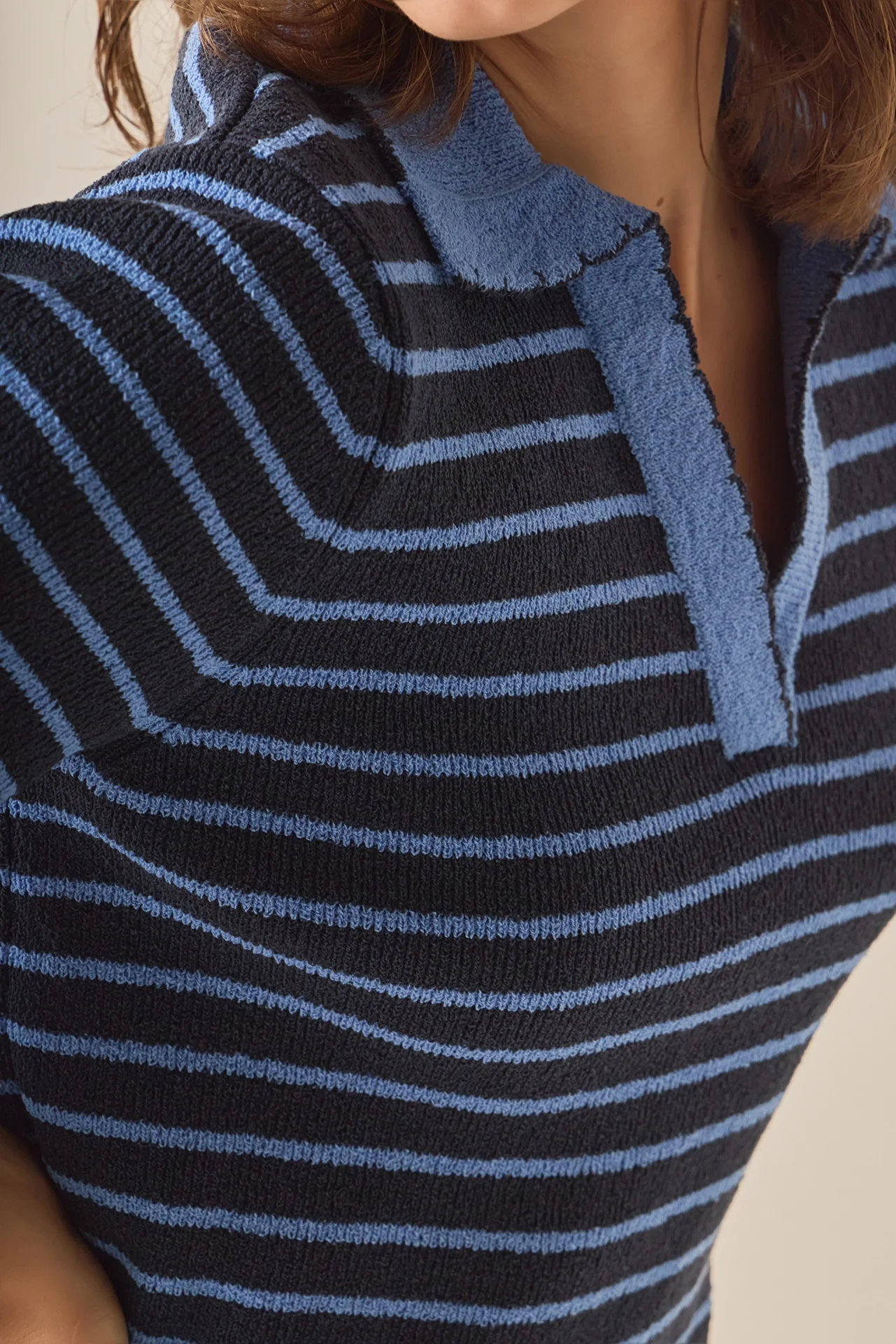 The Stripe Polo Scallop Sweater - Image 2