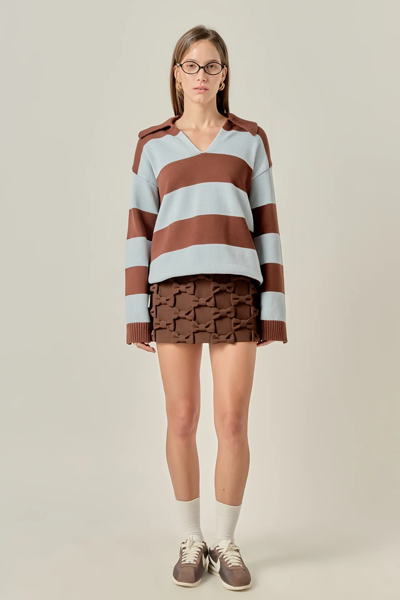 Striped Rugby Collared Sweater - Image 3