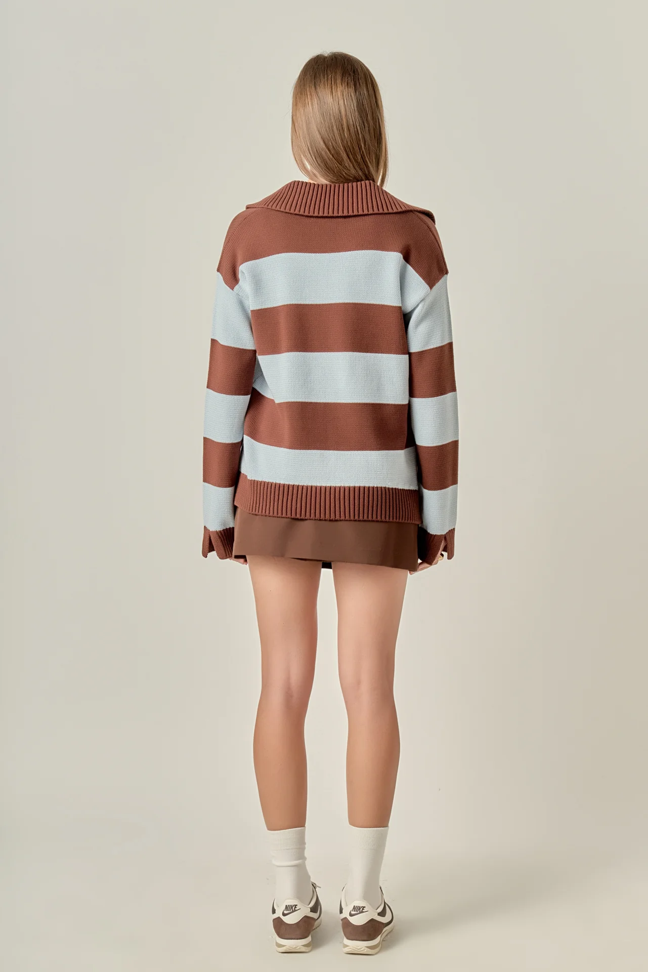 Striped Rugby Collared Sweater - Image 4