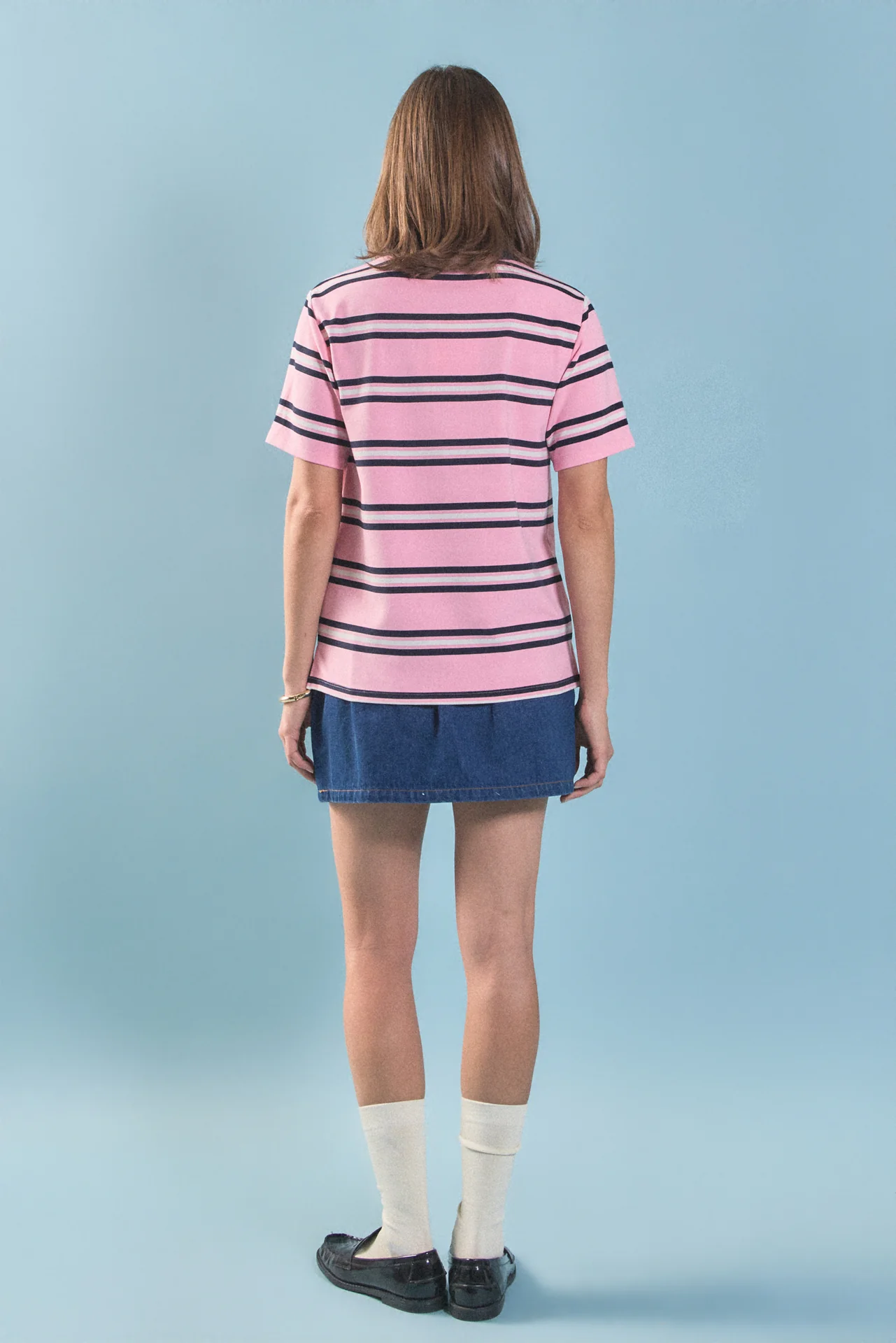Stripe Collared Knit Top - Image 4