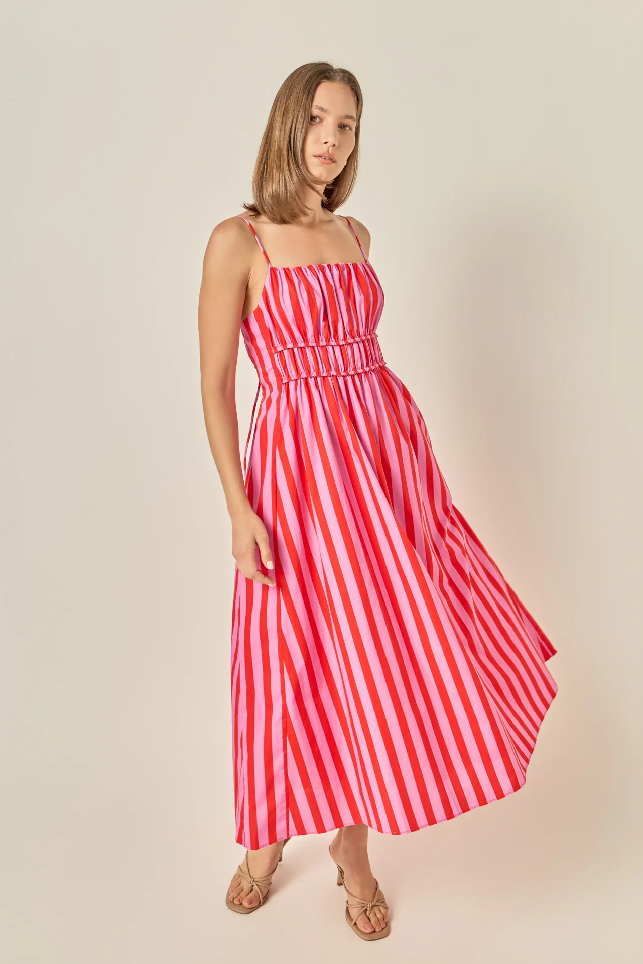 Striped Smocked Waist Maxi Dress - Image 13
