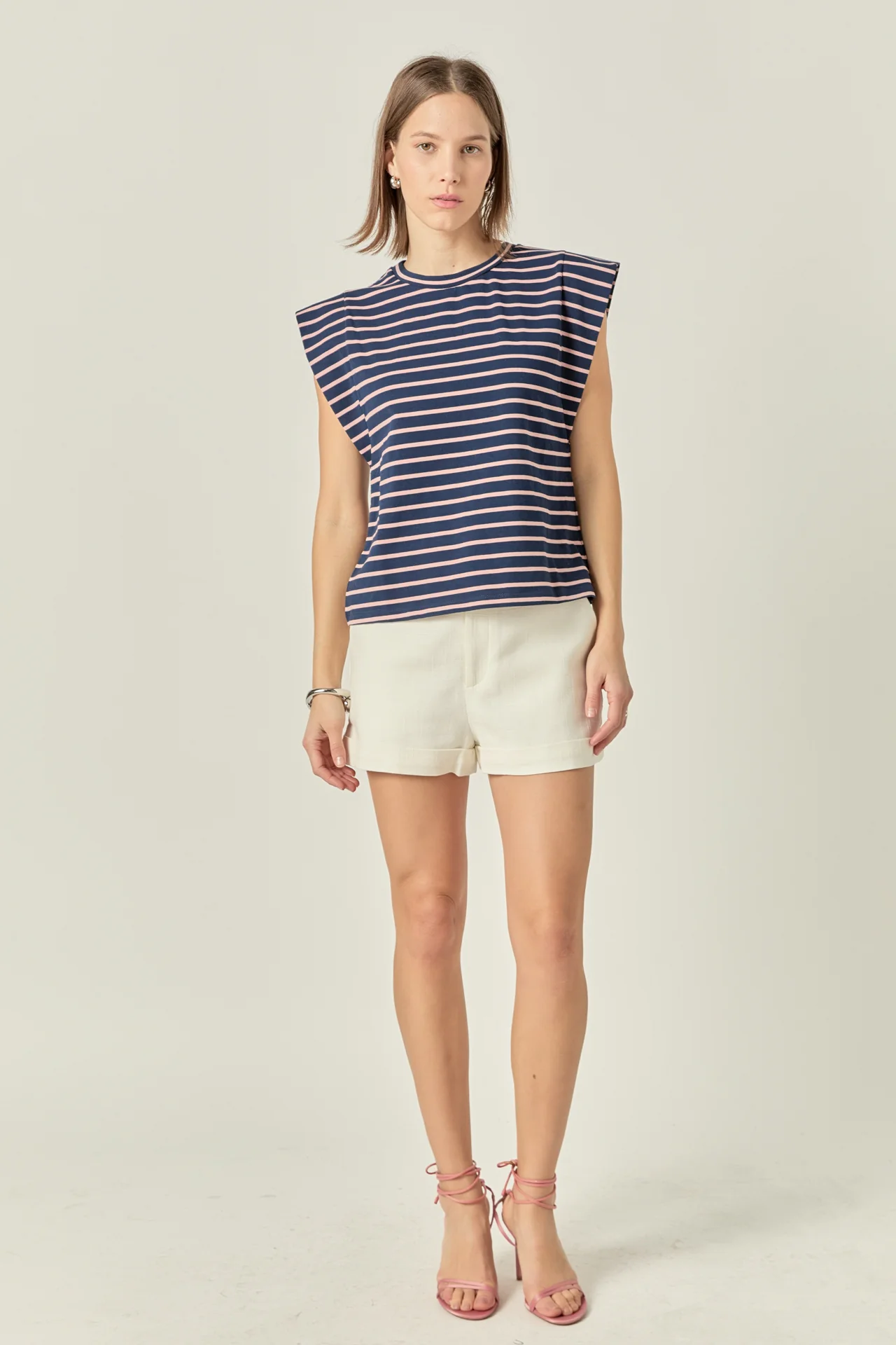 Stripe Sleeveless T-shirt - Image 11
