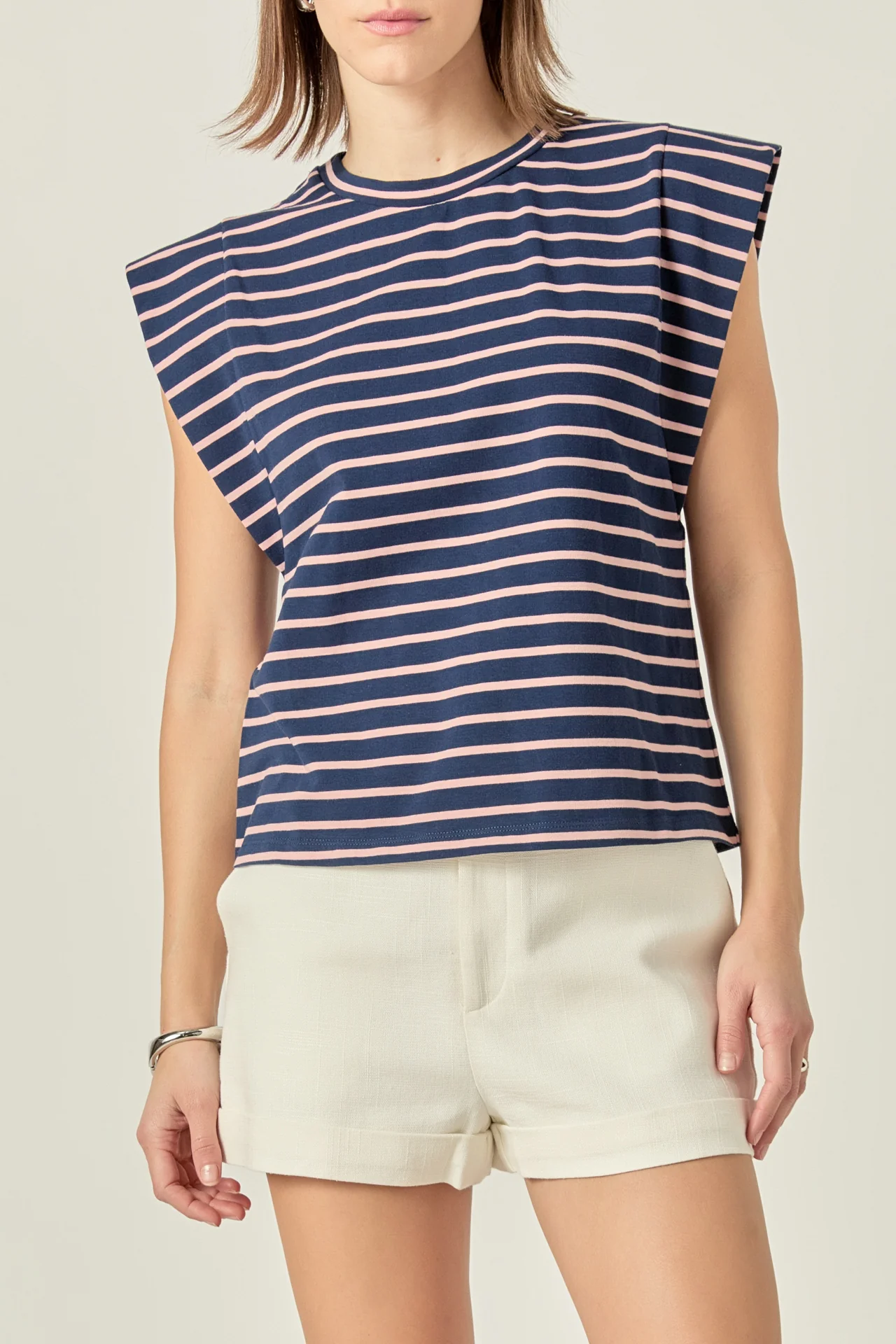 Stripe Sleeveless T-shirt - Image 12