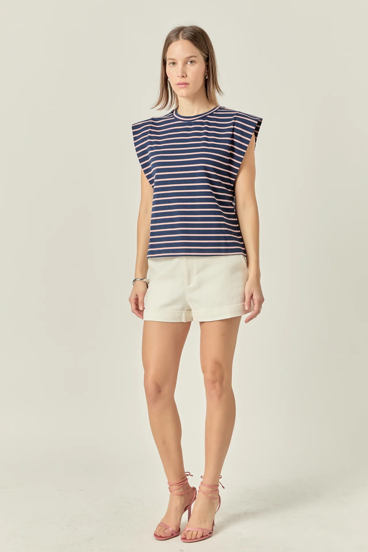 Stripe Sleeveless T-shirt - Image 13