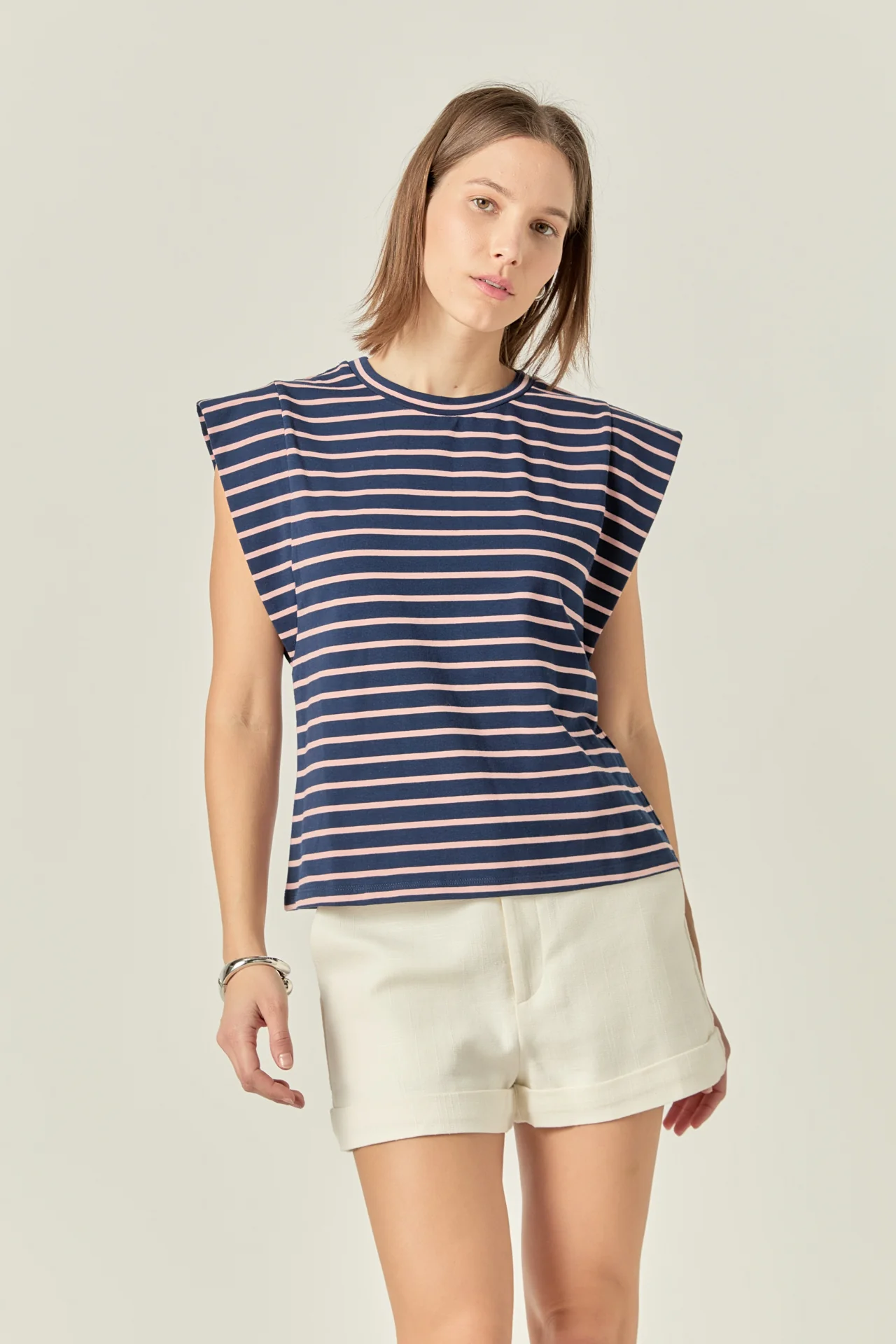 Stripe Sleeveless T-shirt - Image 15