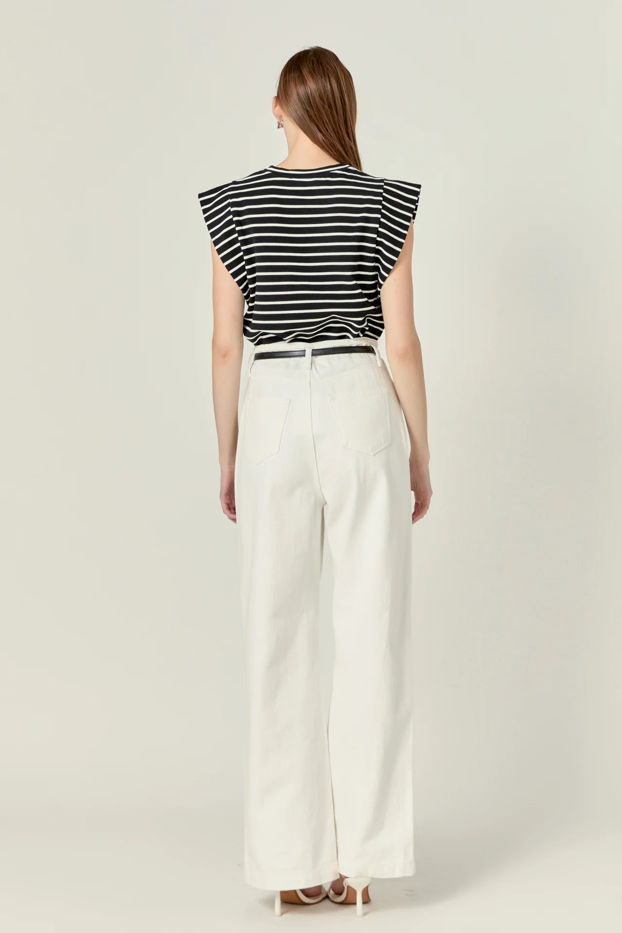 Stripe Sleeveless T-shirt - Image 19