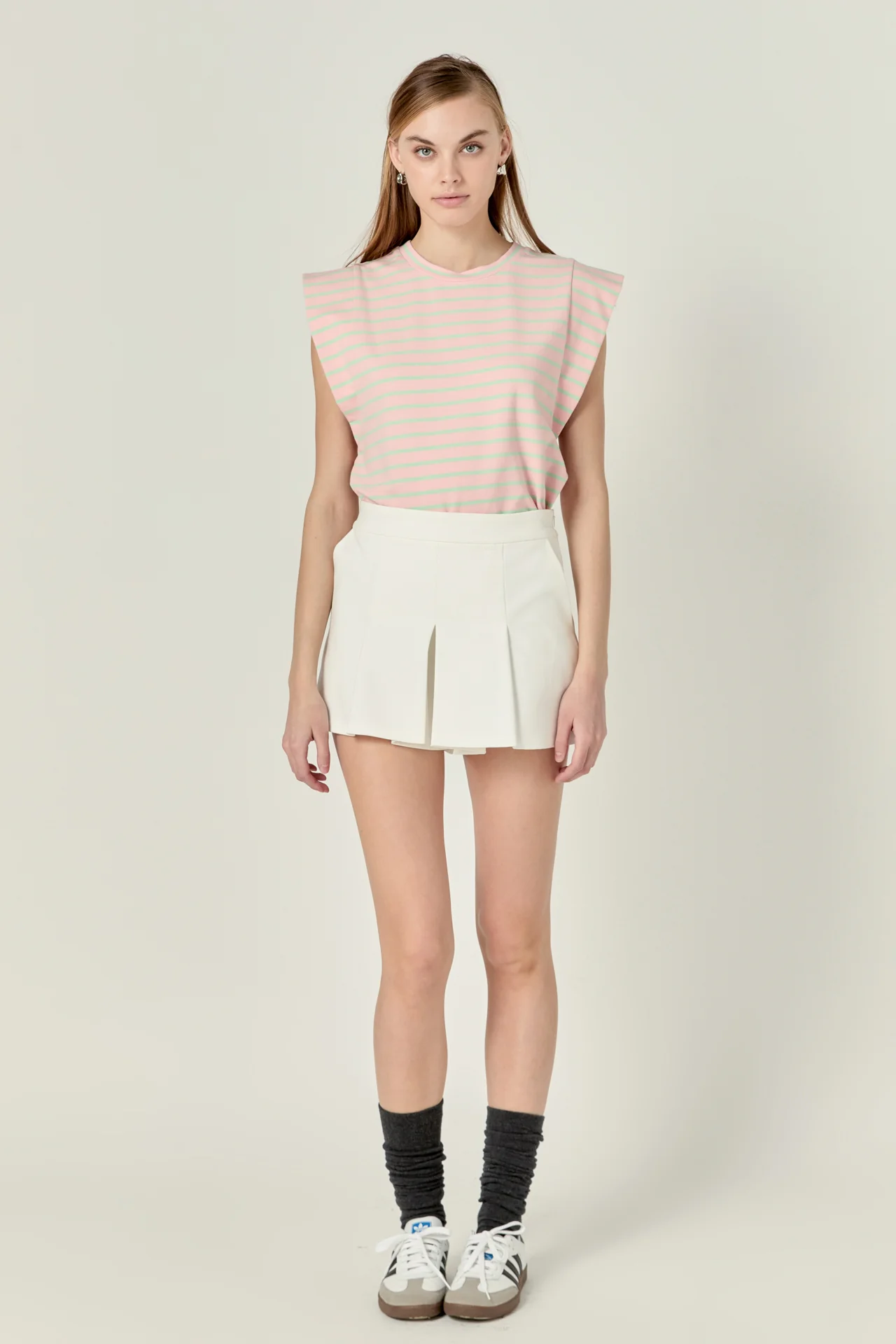 Stripe Sleeveless T-shirt - Image 21