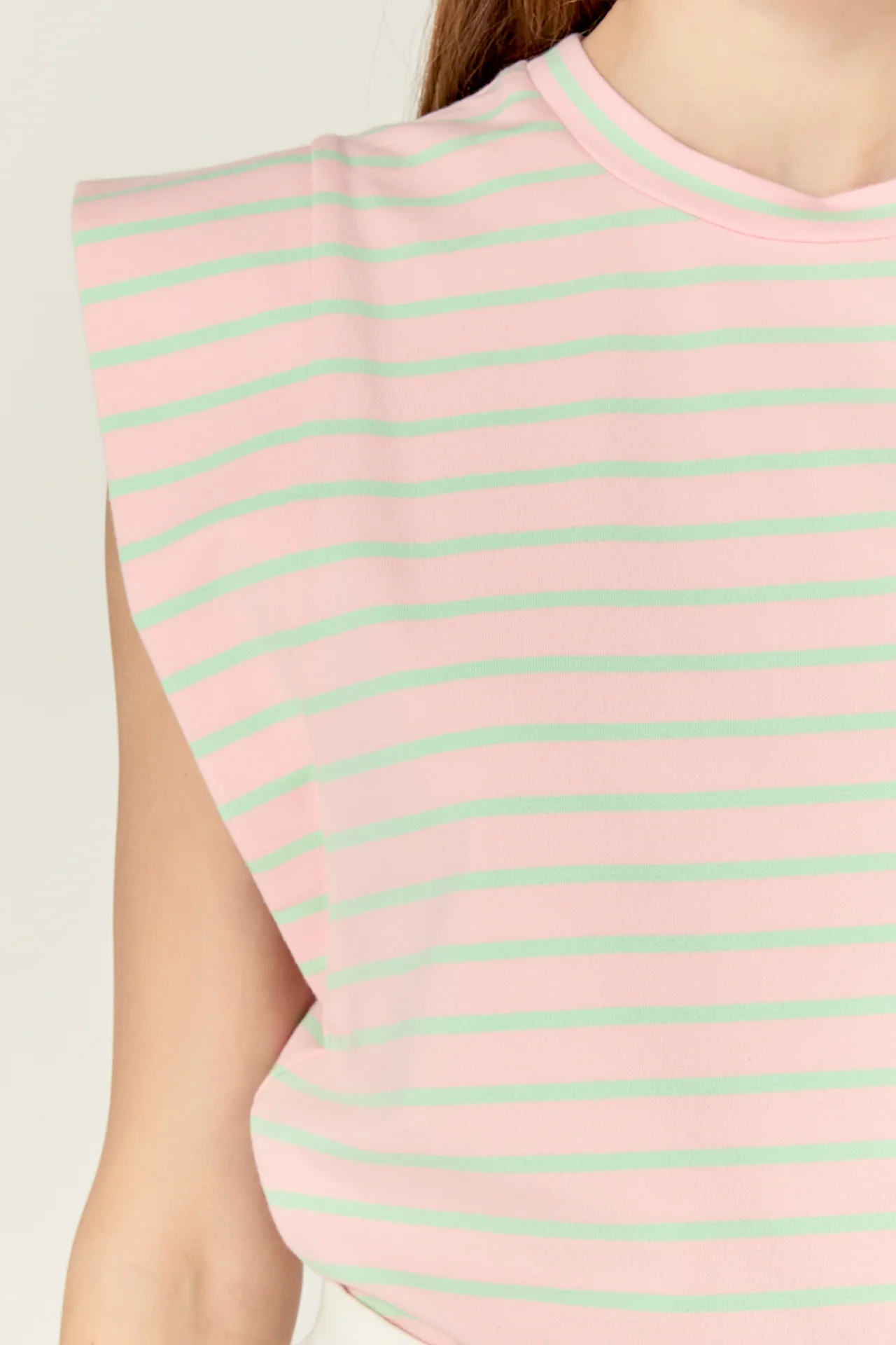 Stripe Sleeveless T-shirt - Image 22