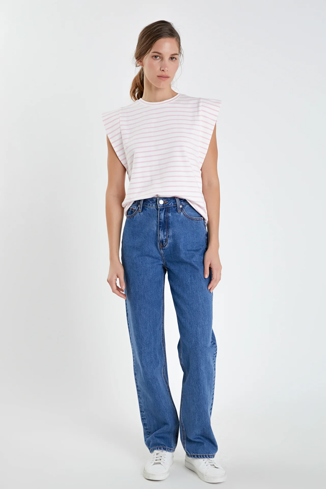 Stripe Sleeveless T-shirt - Image 26
