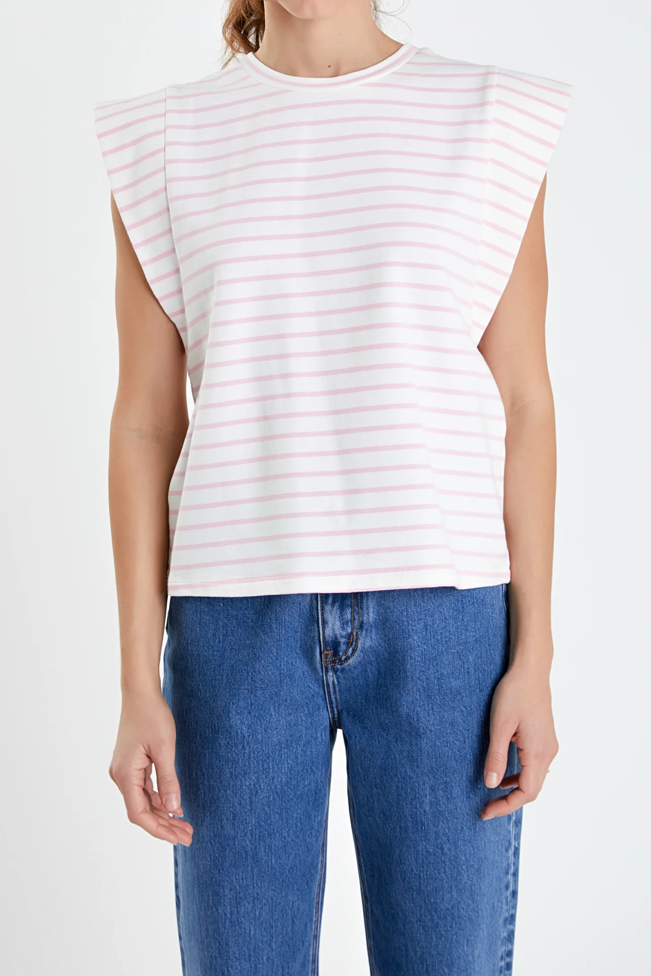 Stripe Sleeveless T-shirt - Image 27