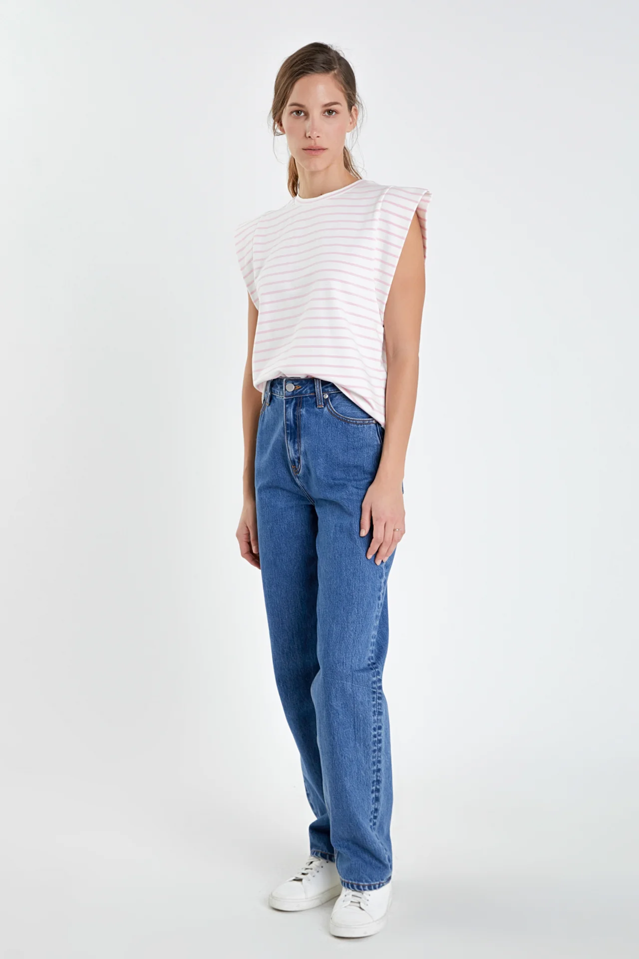 Stripe Sleeveless T-shirt - Image 28