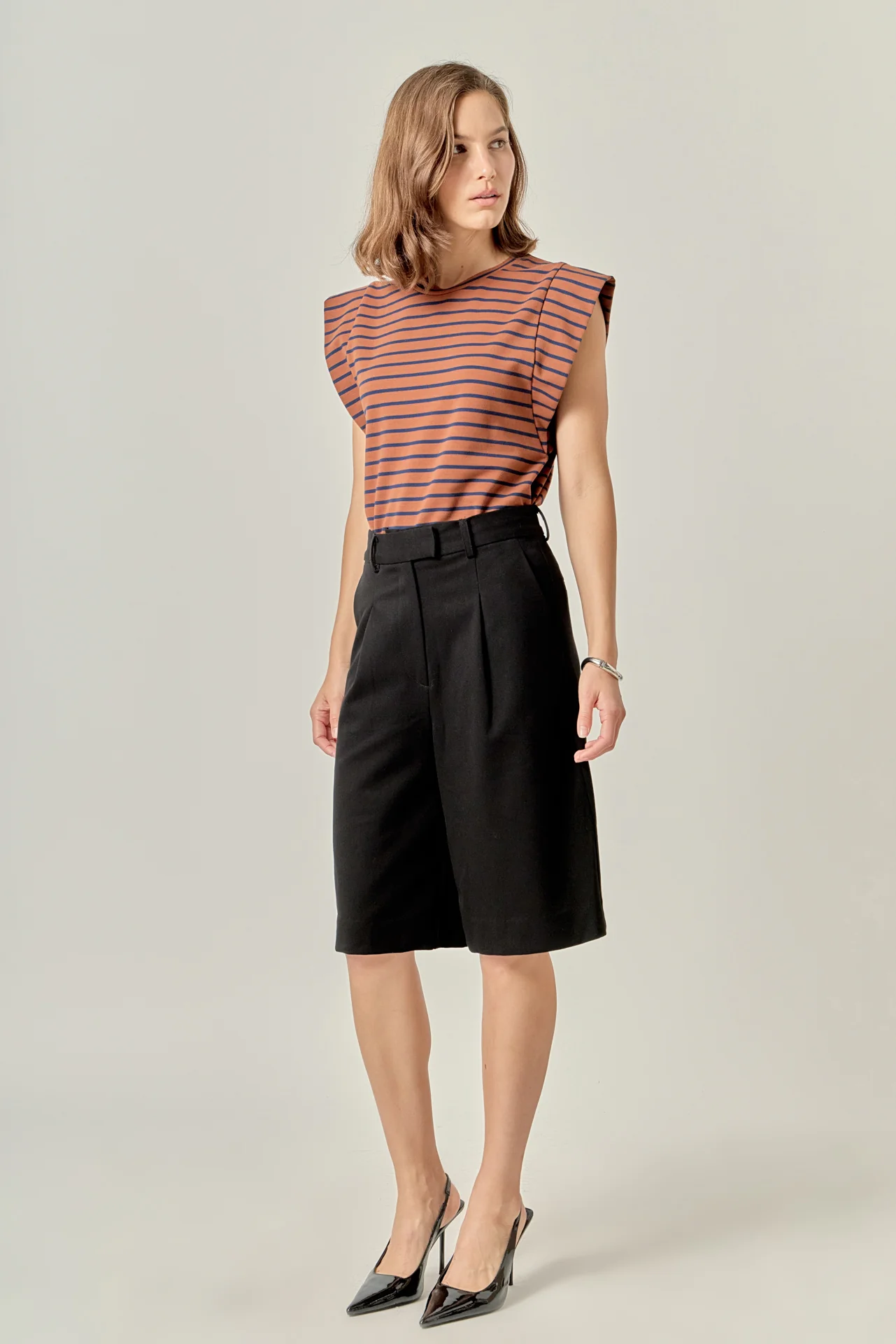 Stripe Sleeveless T-shirt - Image 3