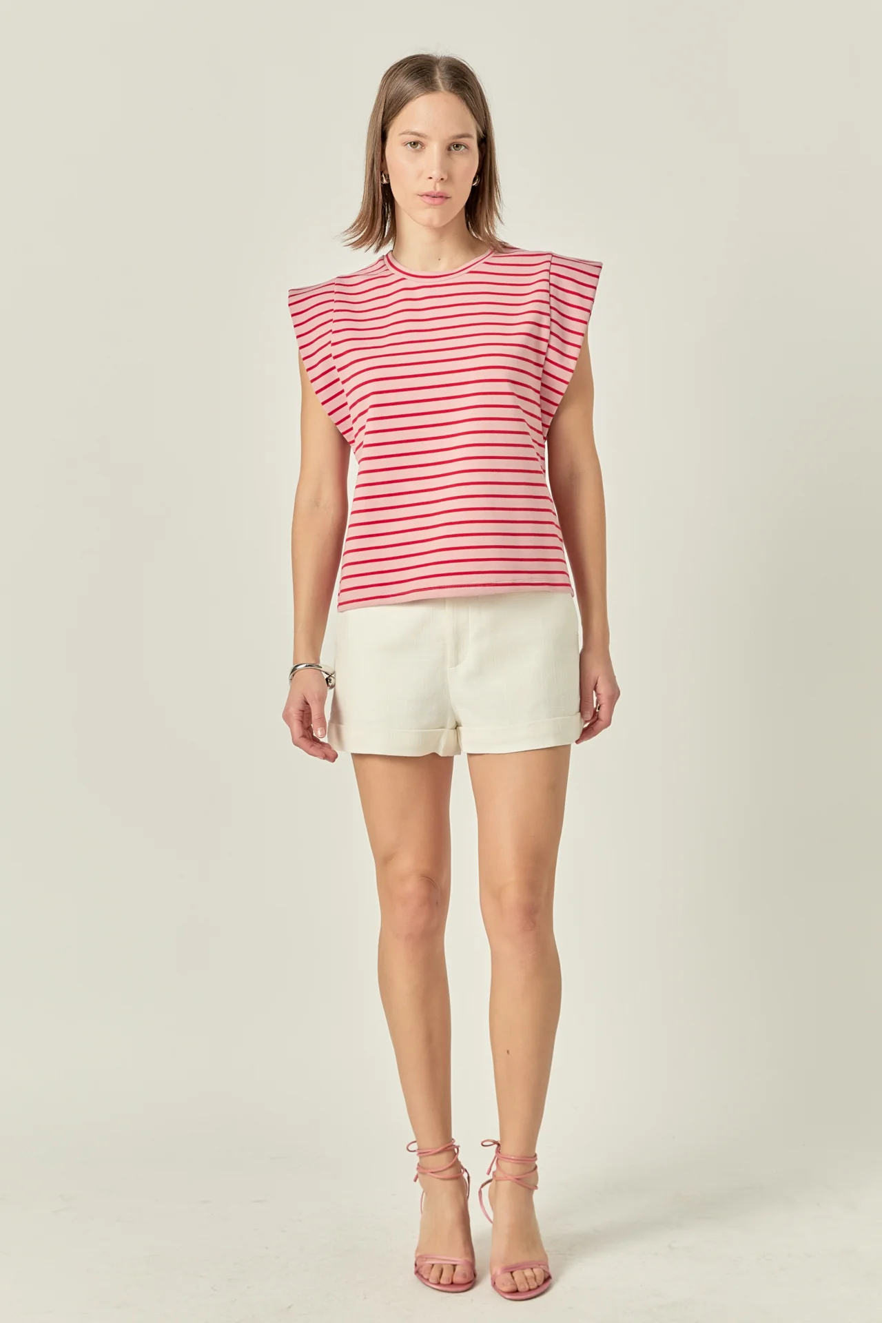 Stripe Sleeveless T-shirt - Image 6