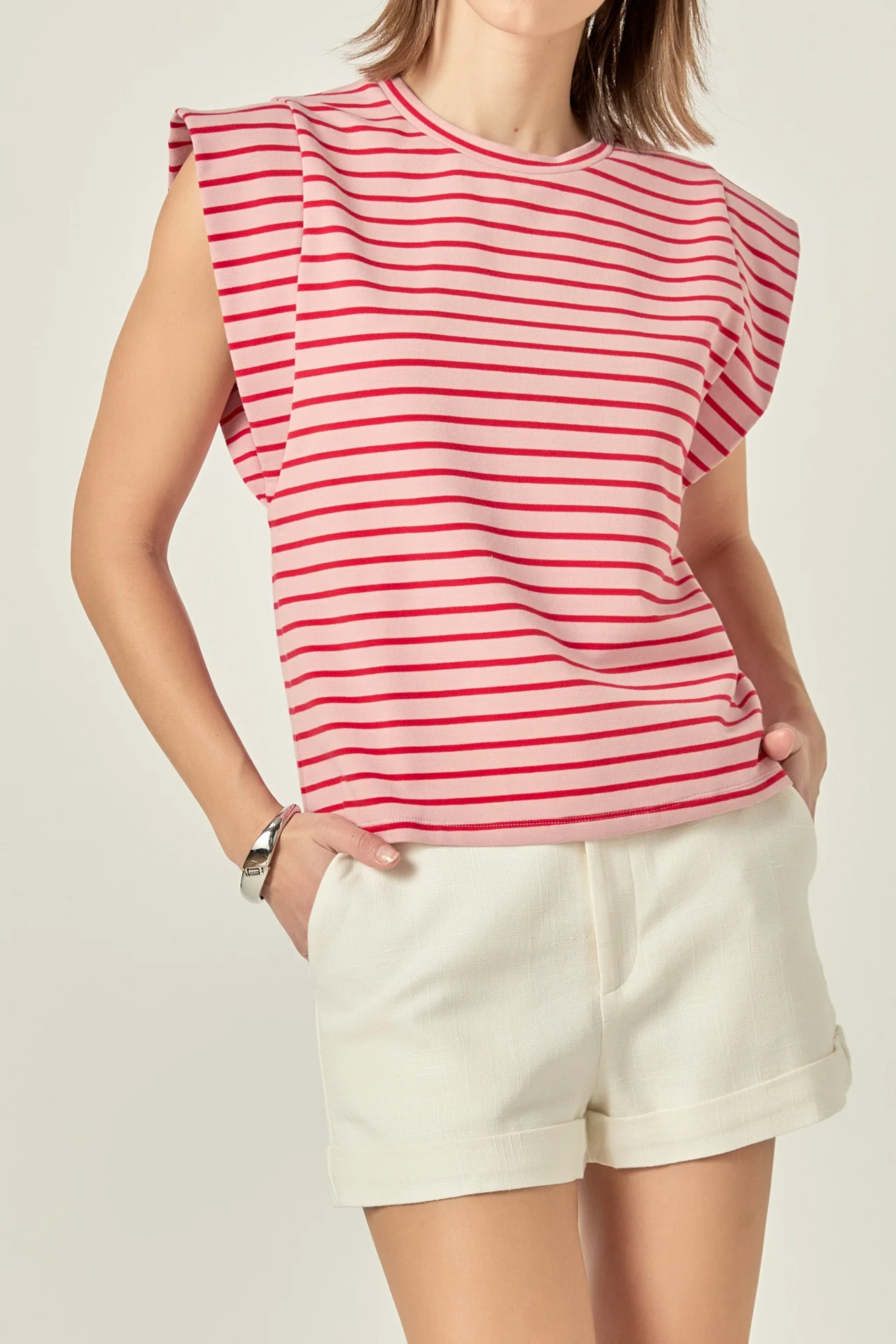 Stripe Sleeveless T-shirt - Image 7