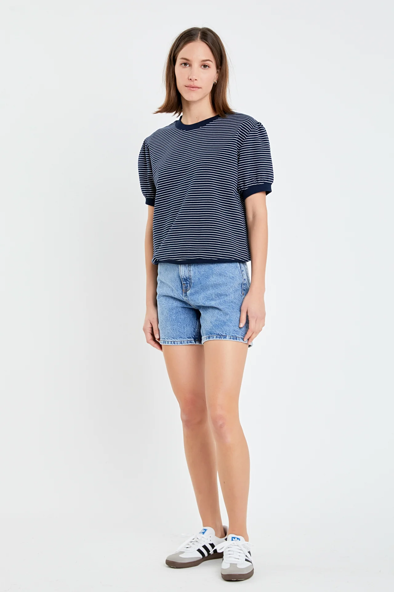 Stripe Terry Puff Sleeve Sweatshirt - Image 13